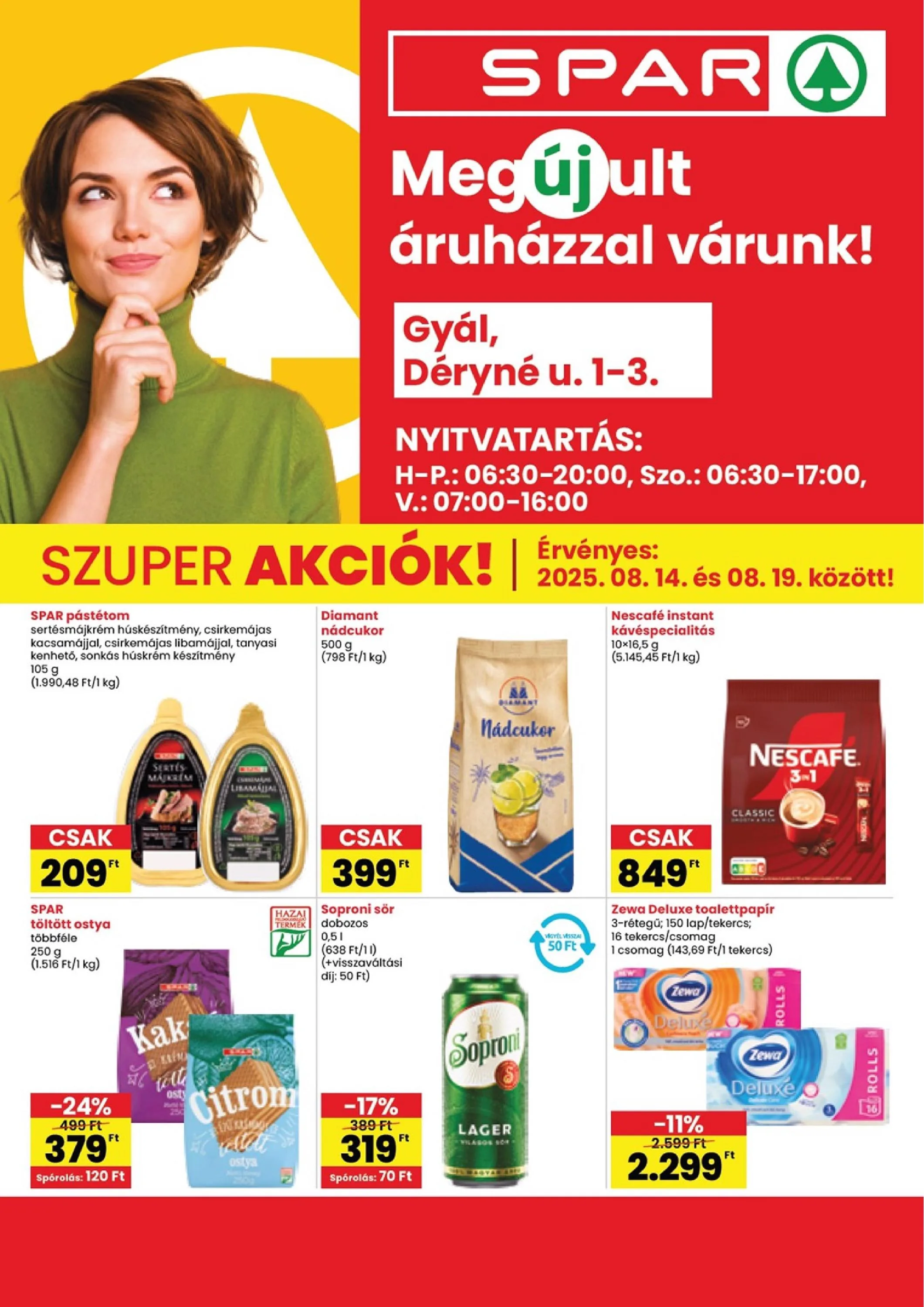 Spar akciós újság Gyal megujulas 08.14–08.19