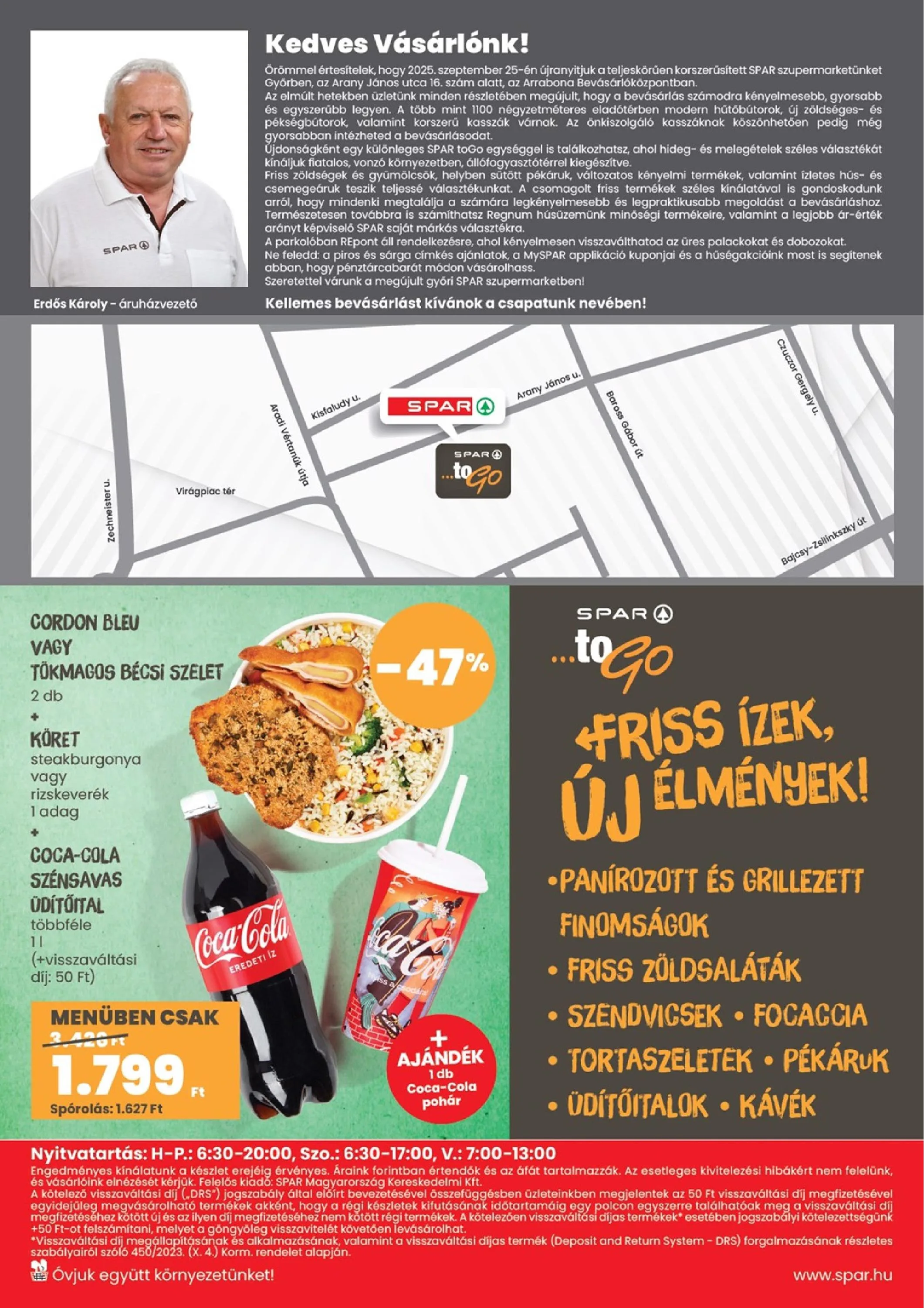 Spar akciós újság Győr ujranyitas 09.25–10.01 – 4. oldal