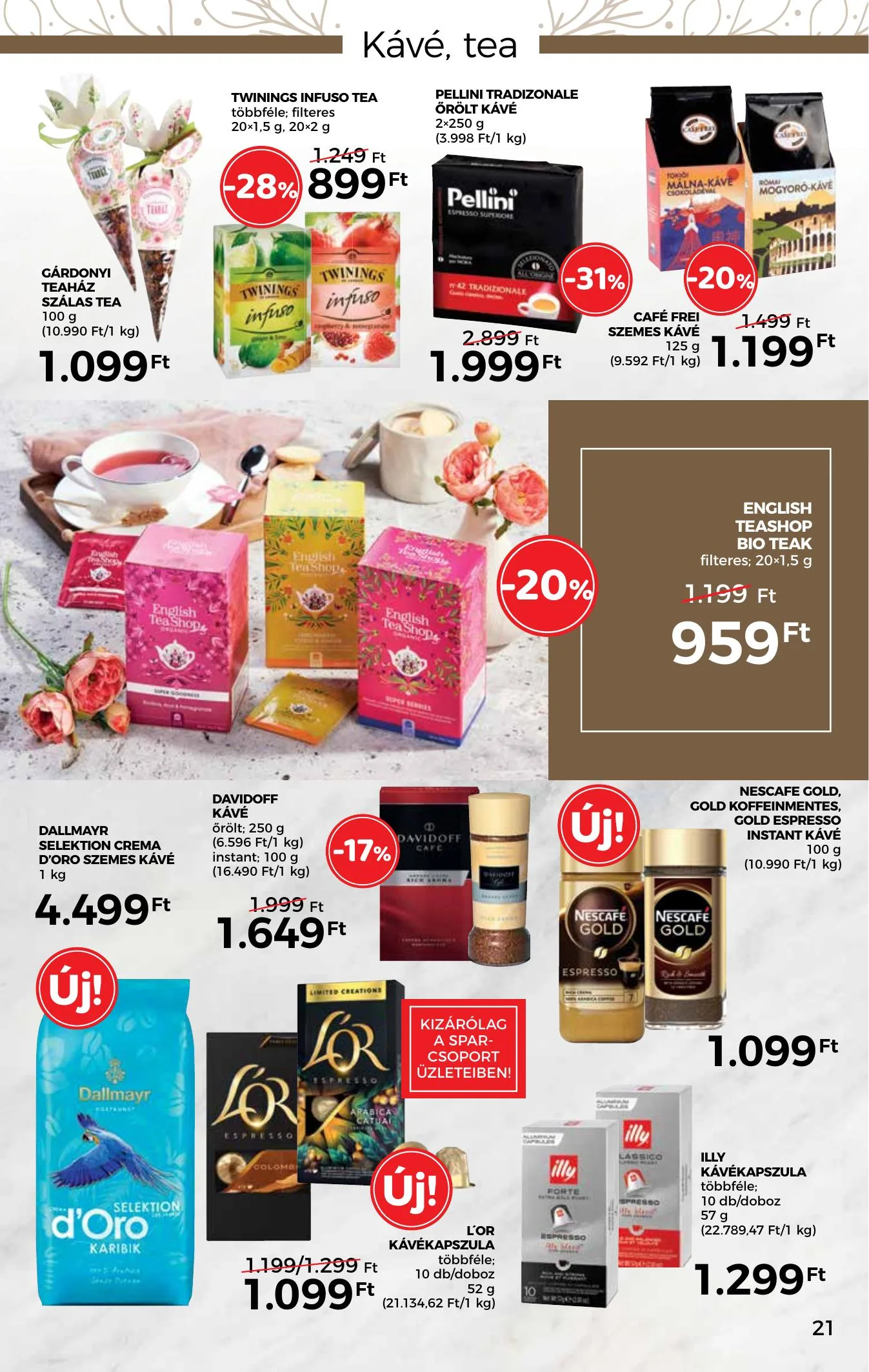 Spar akciós újság Inyenc katalógus 03.17–04.03 – 21. oldal