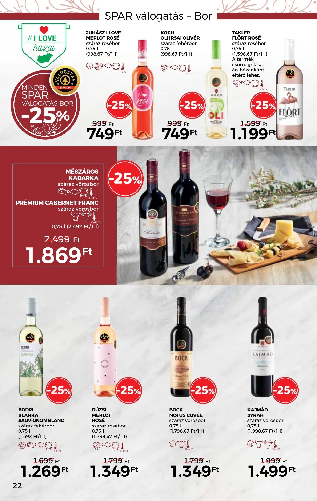 Spar akciós újság Inyenc katalógus 03.17–04.03 – 22. oldal