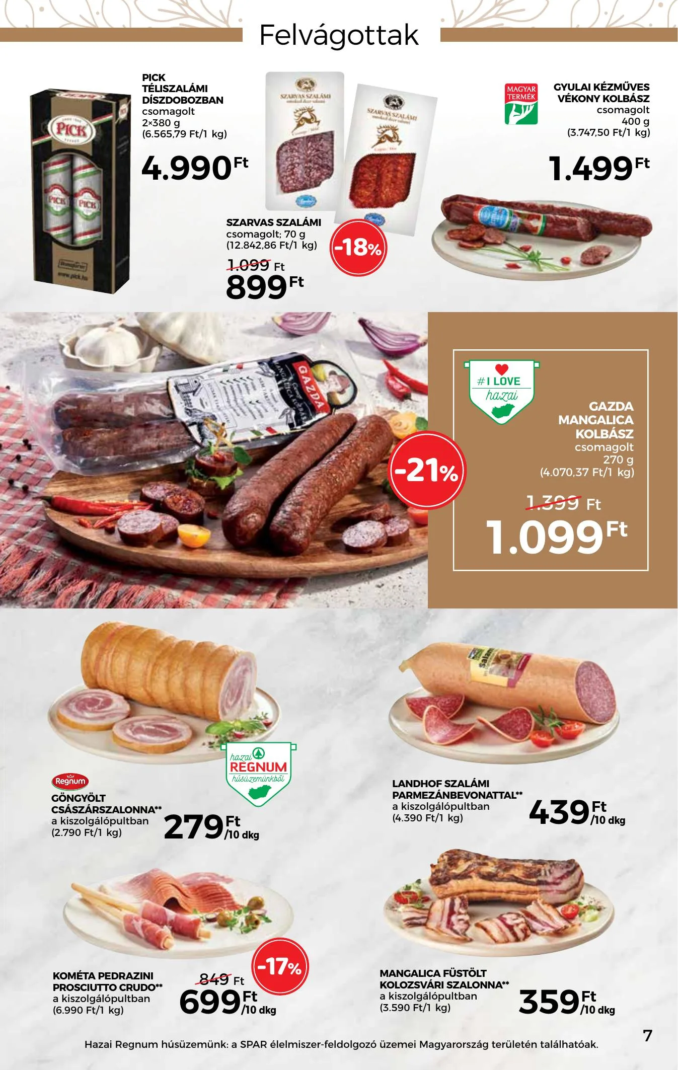 Spar akciós újság Inyenc katalógus 03.17–04.03 – 7. oldal
