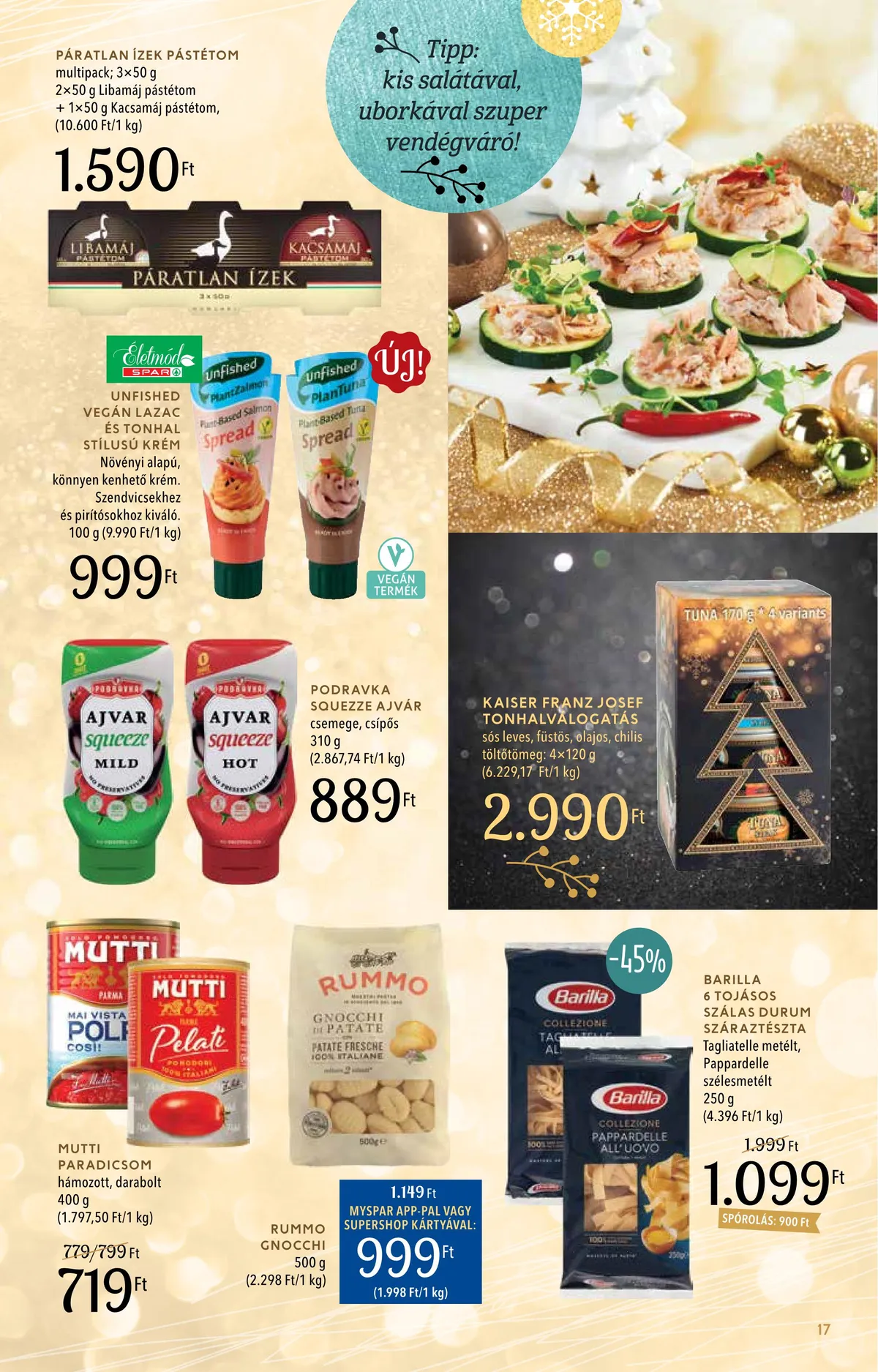 Spar akciós újság Inyenc 11.28–12.24 – 17. oldal