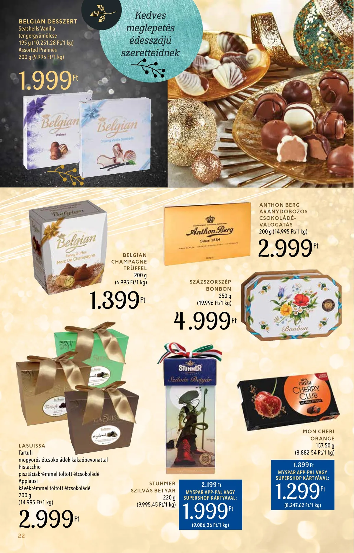 Spar akciós újság Inyenc 11.28–12.24 – 22. oldal