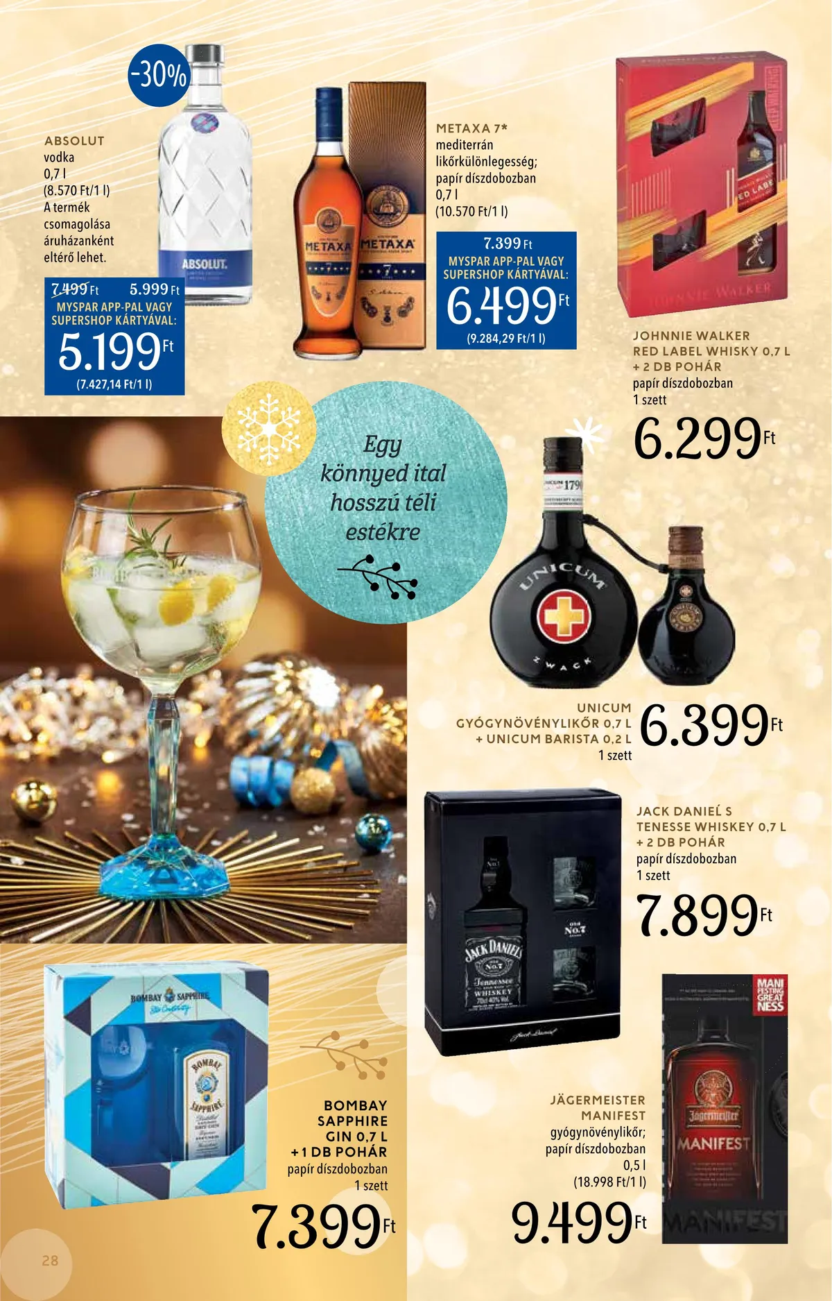 Spar akciós újság Inyenc 11.28–12.24 – 28. oldal
