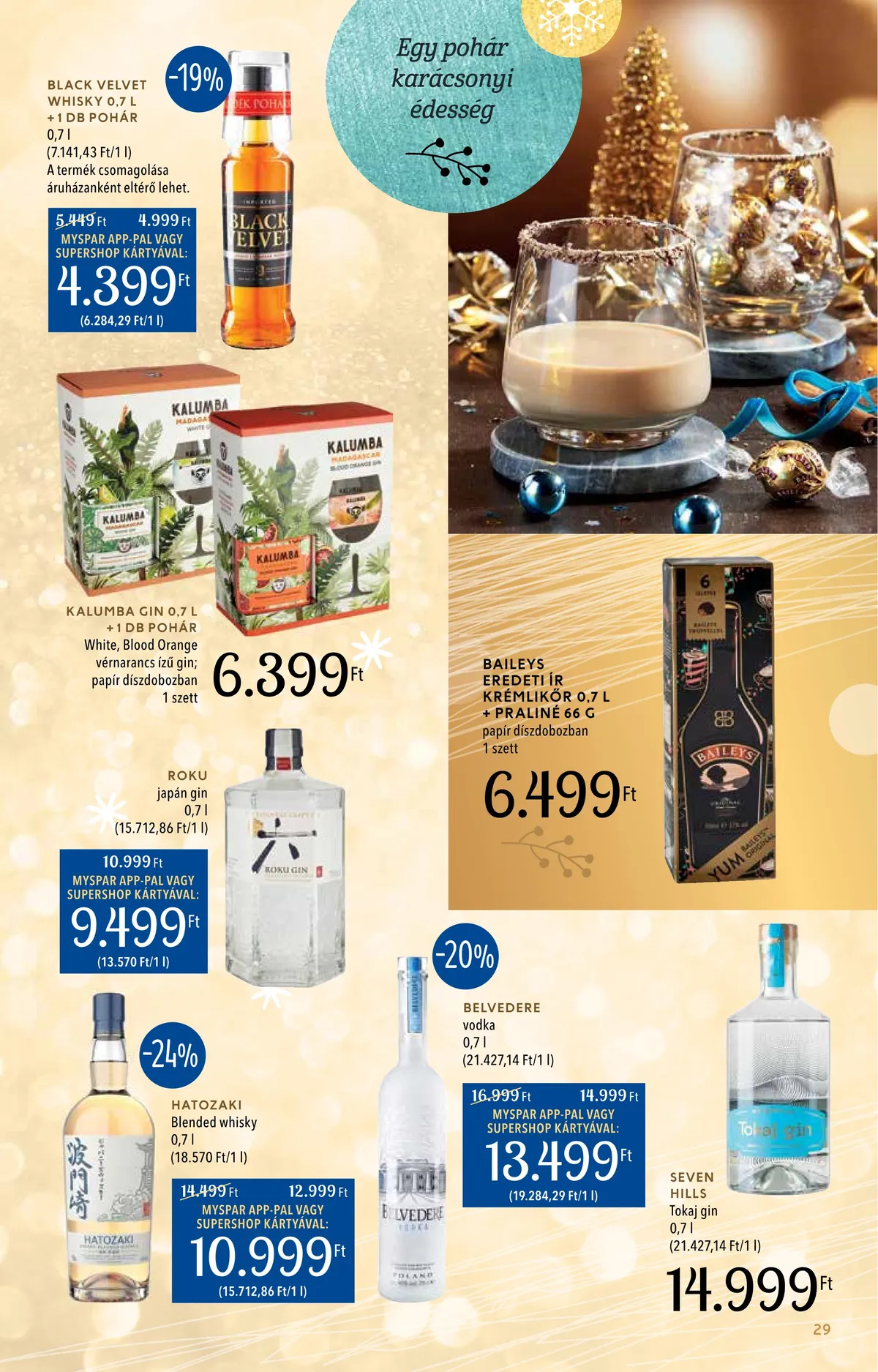 Spar akciós újság Inyenc 11.28–12.24 – 29. oldal