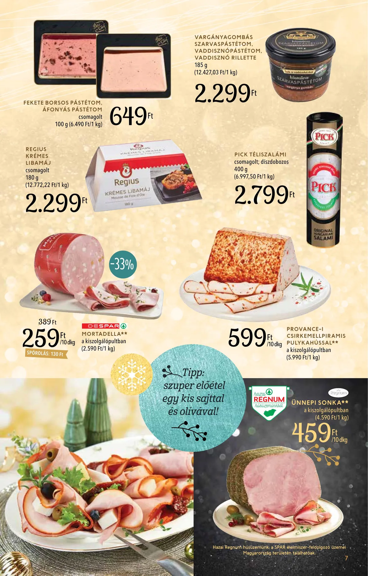 Spar akciós újság Inyenc 11.28–12.24 – 7. oldal