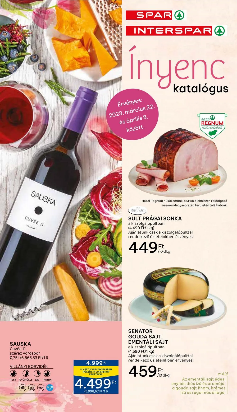 Spar akciós újság Inyenc 03.22–04.08