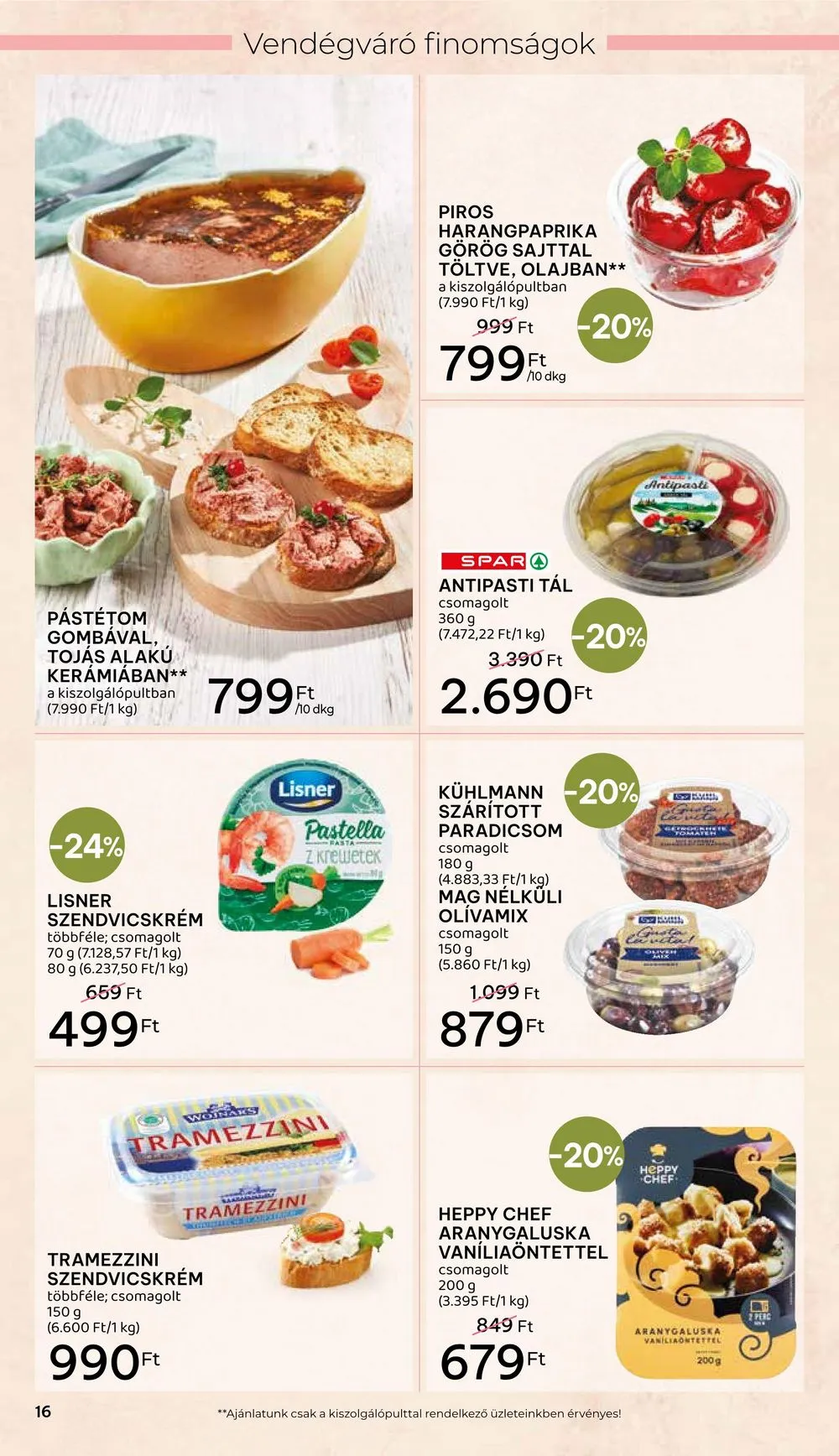Spar akciós újság Inyenc 03.22–04.08 – 16. oldal