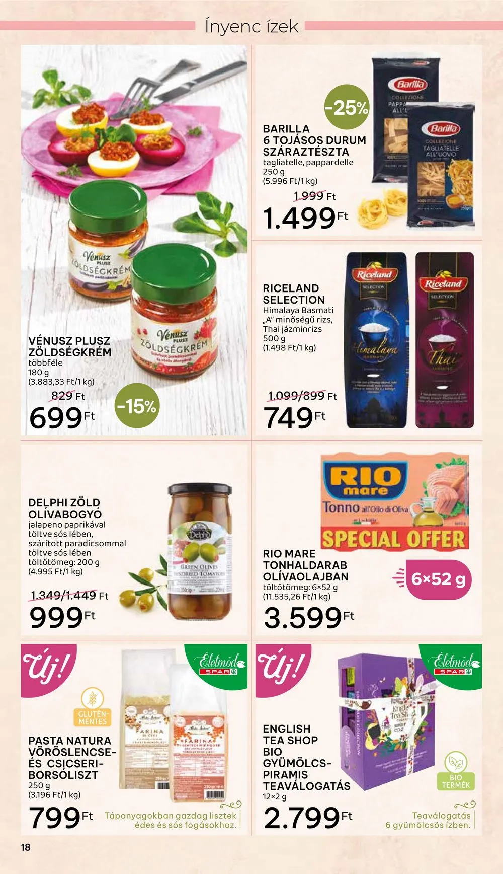 Spar akciós újság Inyenc 03.22–04.08 – 18. oldal