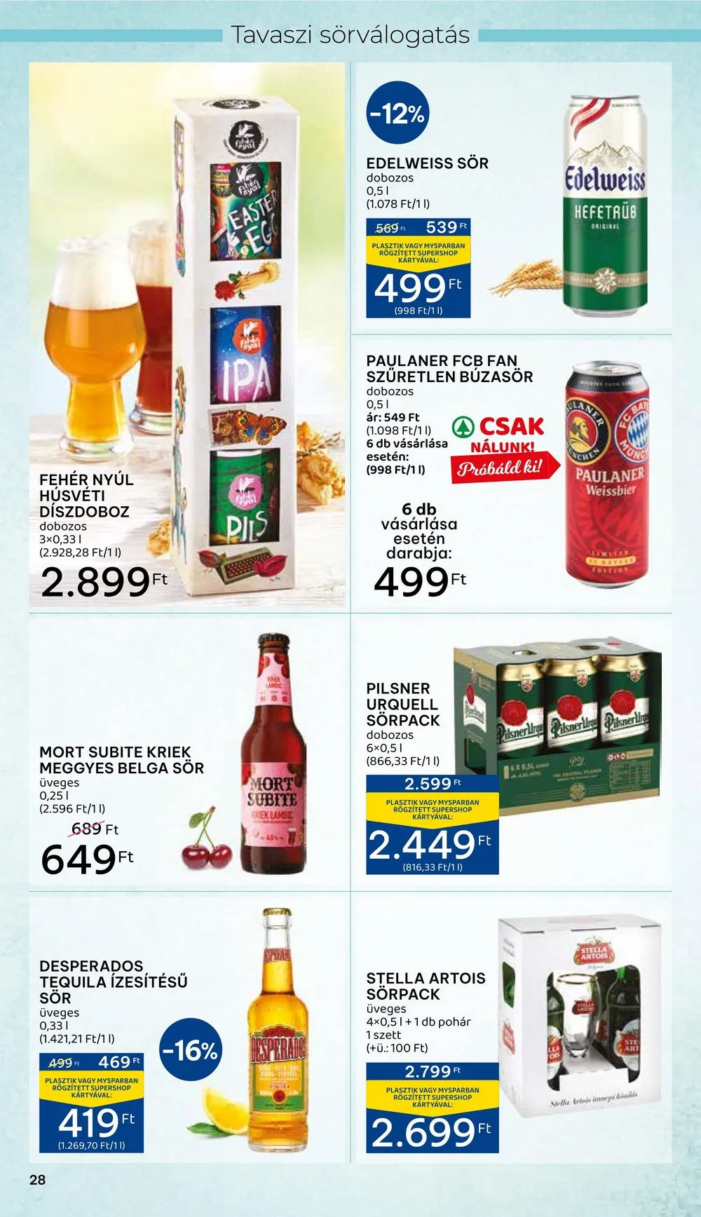 Spar akciós újság Inyenc 03.22–04.08 – 28. oldal