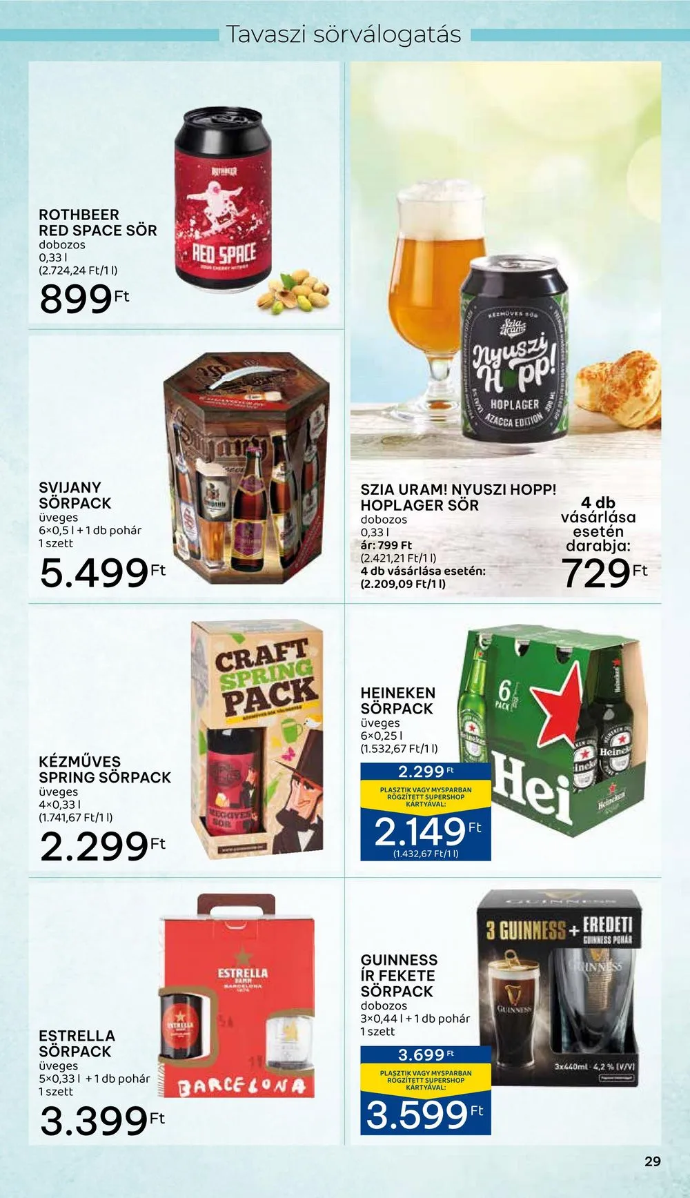 Spar akciós újság Inyenc 03.22–04.08 – 29. oldal
