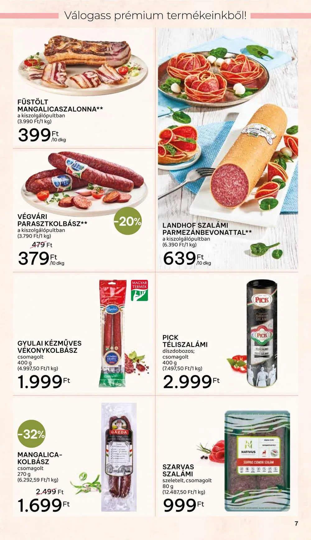 Spar akciós újság Inyenc 03.22–04.08 – 7. oldal