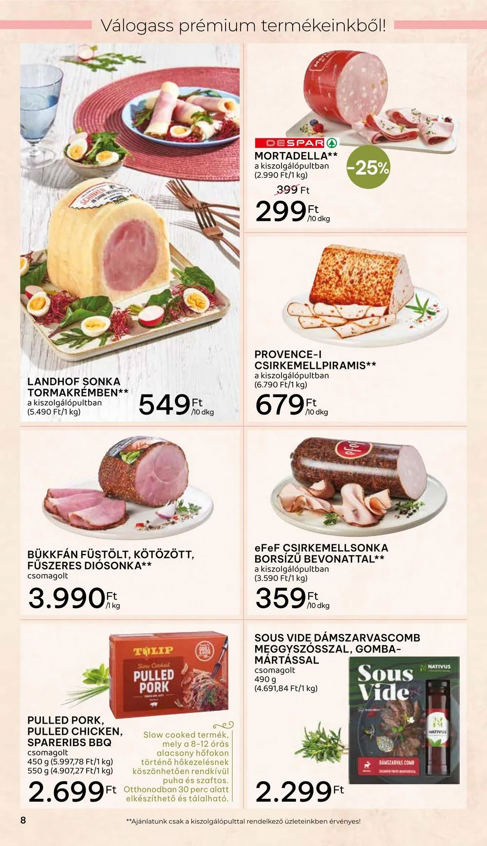 Spar akciós újság Inyenc 03.22–04.08 – 8. oldal