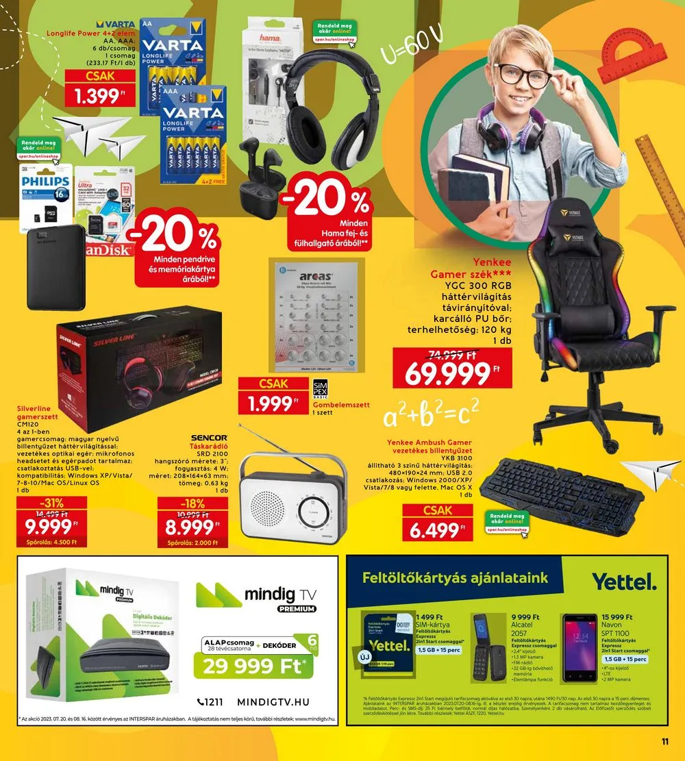 Spar akciós újság Iskola katalógus 07.20–08.17 – 11. oldal