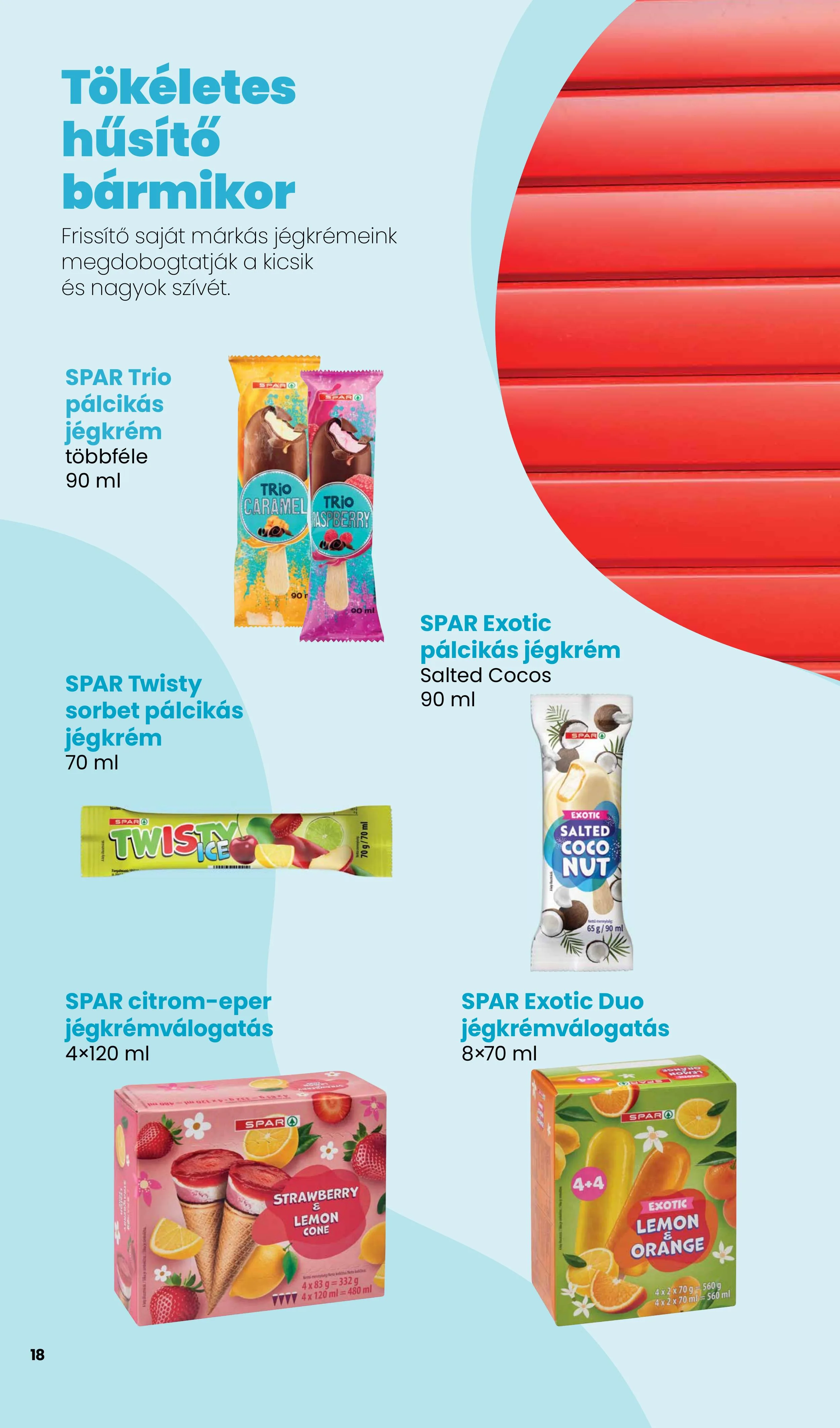 Spar akciós újság Jegkrem 05.14–05.14 – 18. oldal