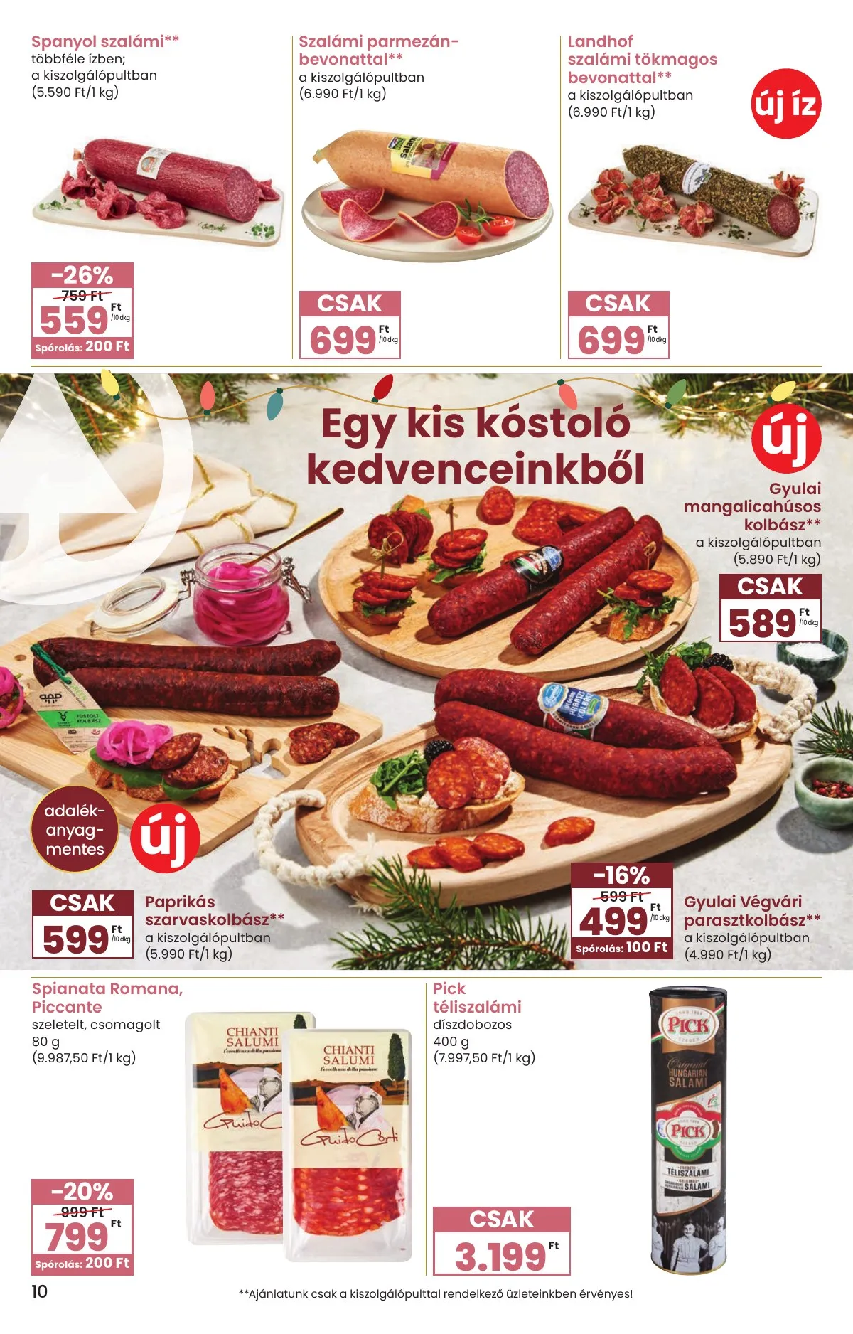 Spar akciós újság Karácsonyi Inyenc 11.27–12.27 – 10. oldal