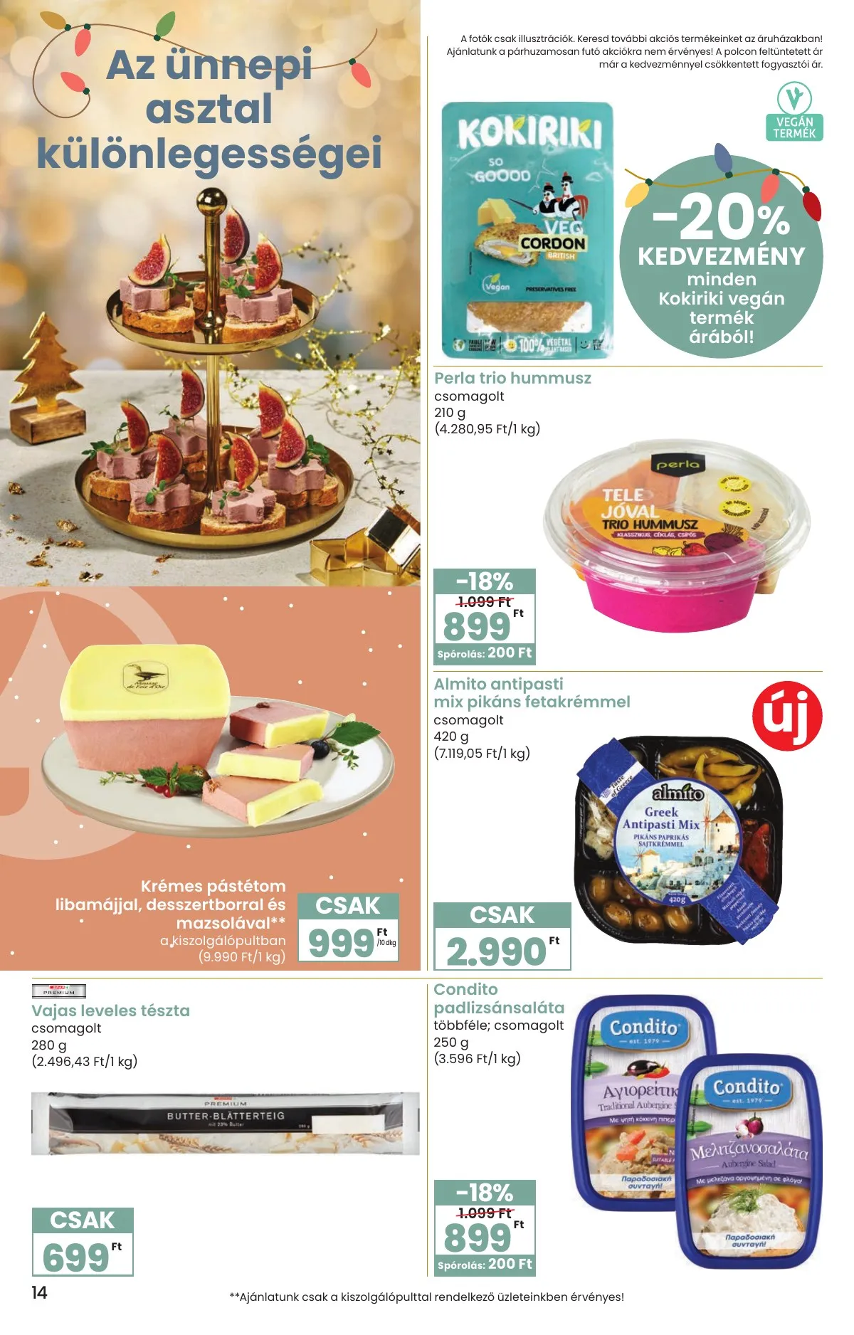 Spar akciós újság Karácsonyi Inyenc 11.27–12.27 – 14. oldal