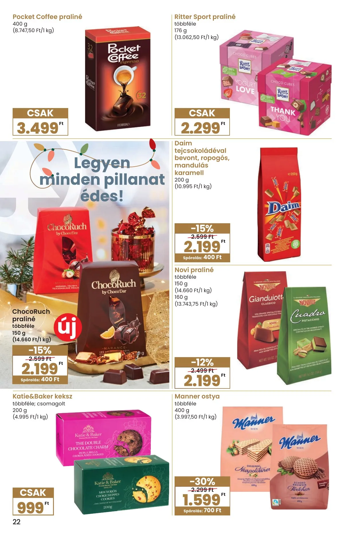 Spar akciós újság Karácsonyi Inyenc 11.27–12.27 – 22. oldal