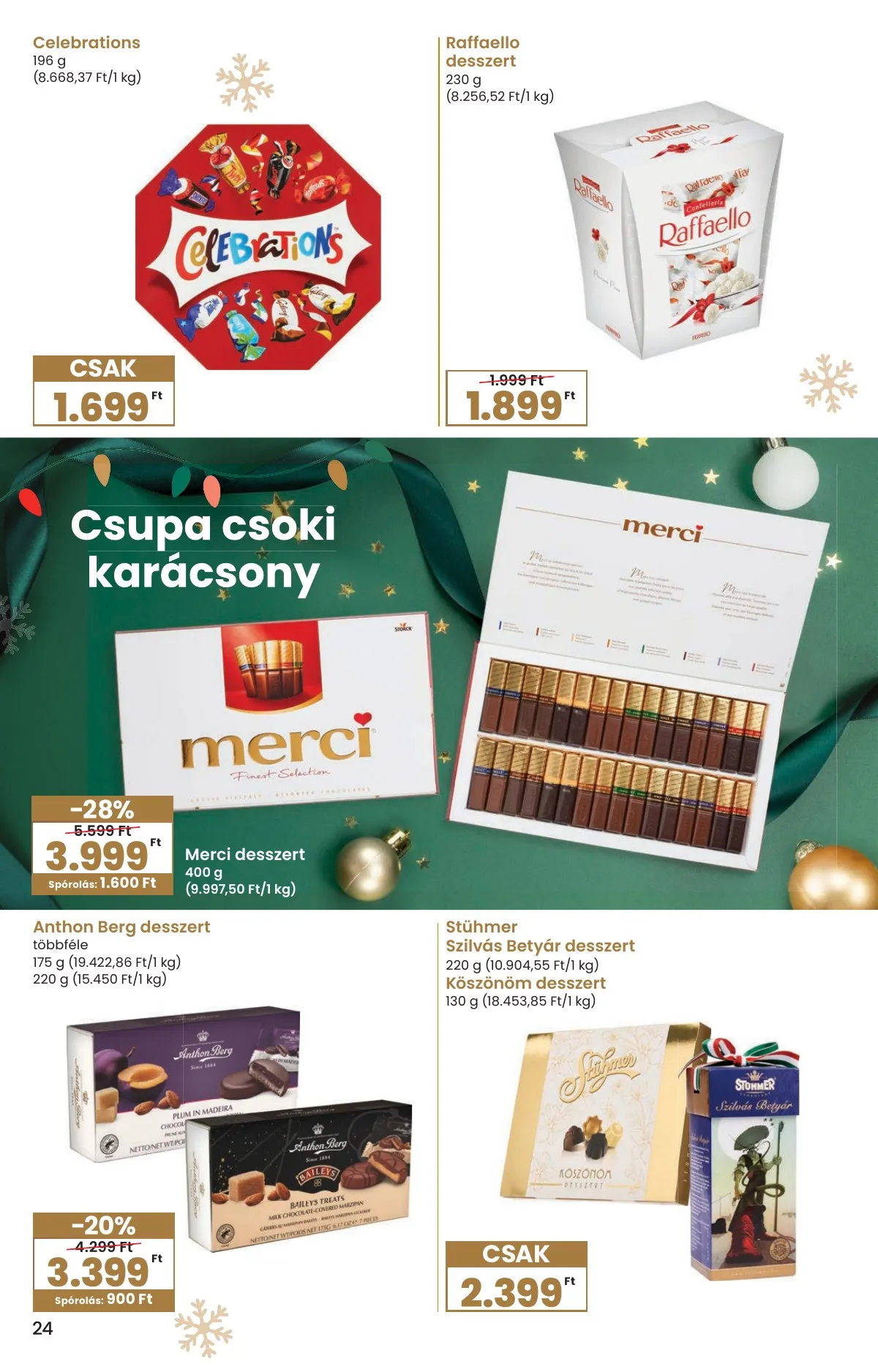 Spar akciós újság Karácsonyi Inyenc 11.27–12.27 – 24. oldal