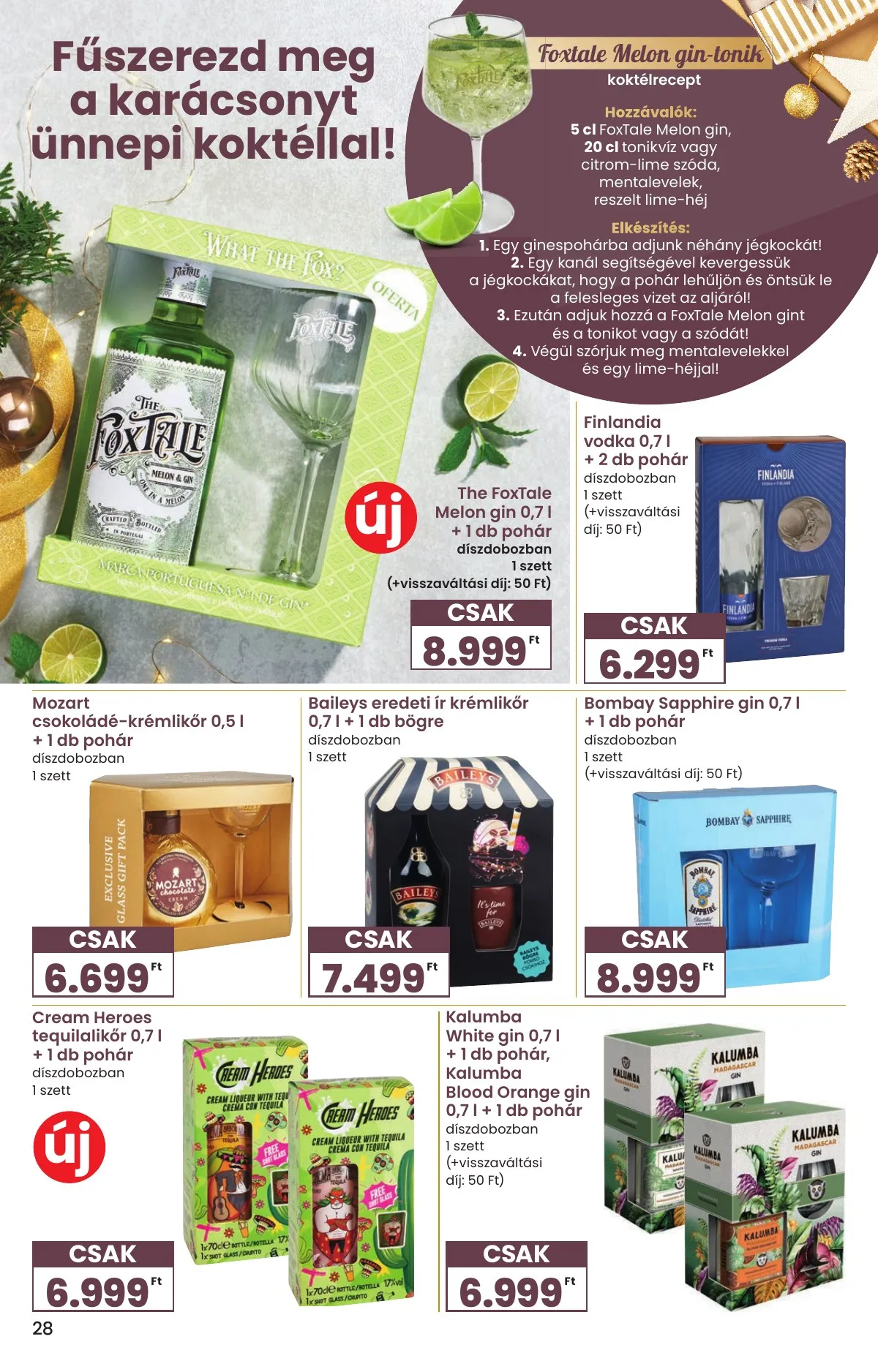 Spar akciós újság Karácsonyi Inyenc 11.27–12.27 – 28. oldal