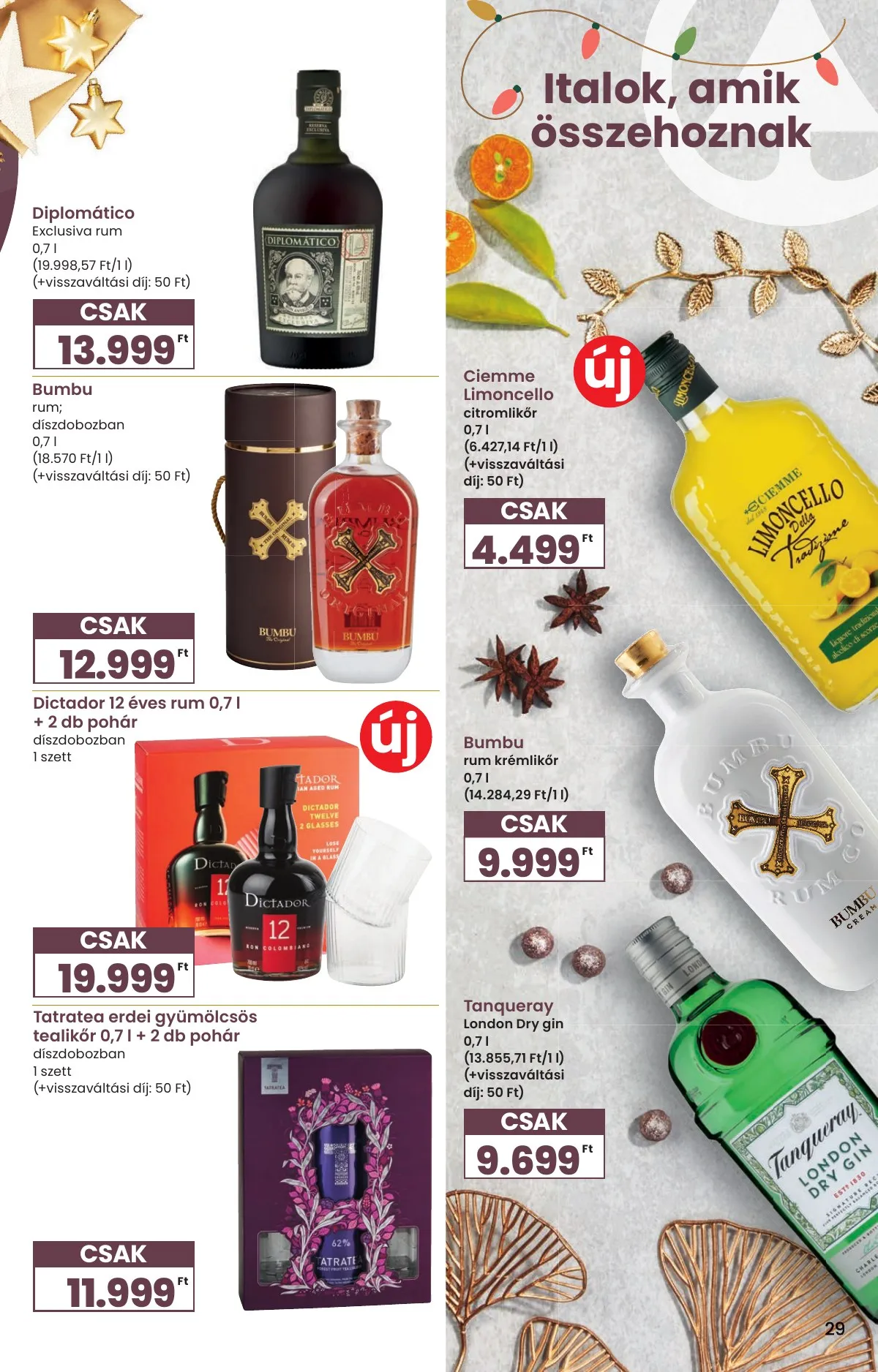 Spar akciós újság Karácsonyi Inyenc 11.27–12.27 – 29. oldal