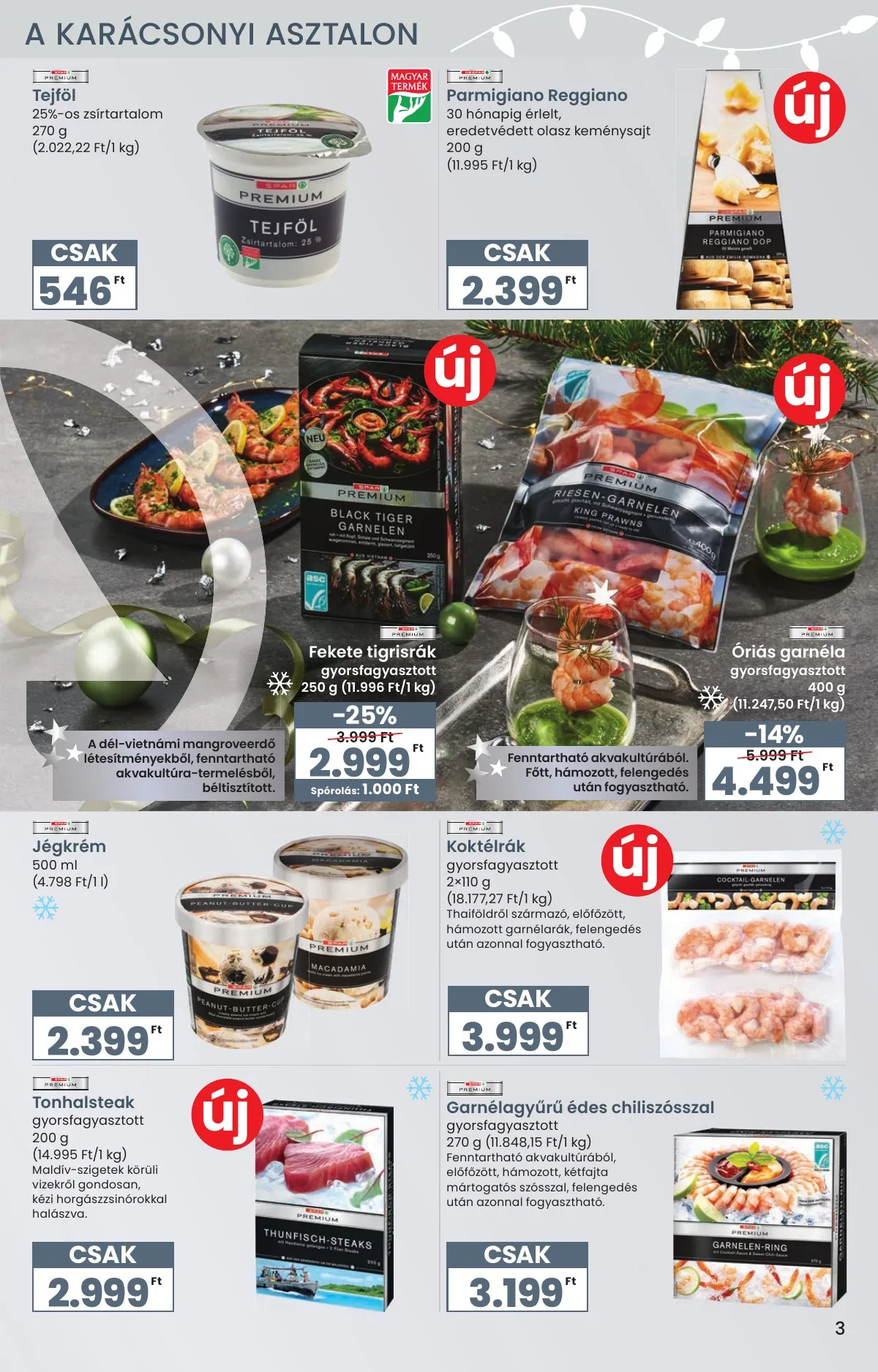 Spar akciós újság Karácsonyi Inyenc 11.27–12.27 – 3. oldal