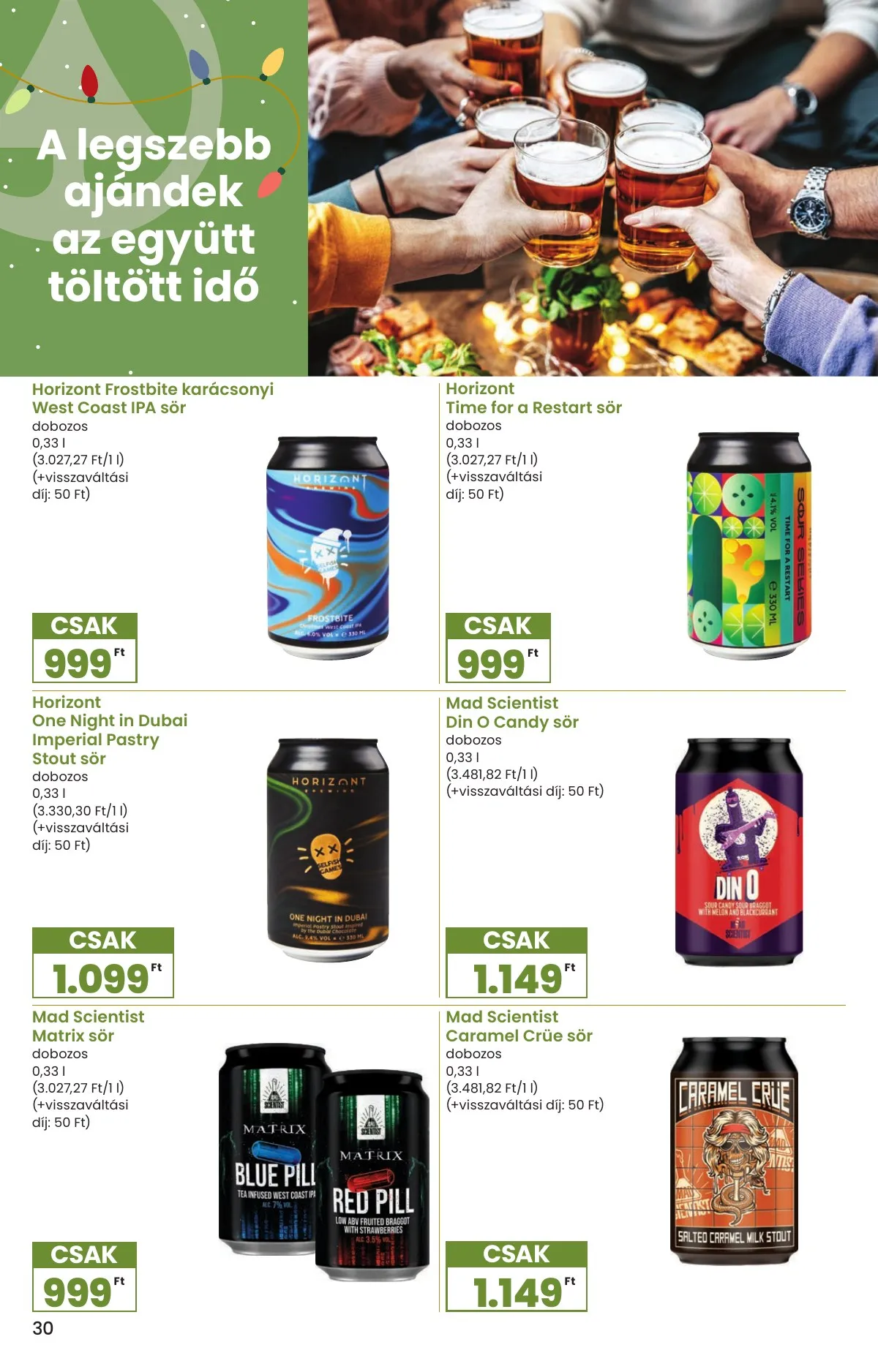 Spar akciós újság Karácsonyi Inyenc 11.27–12.27 – 30. oldal