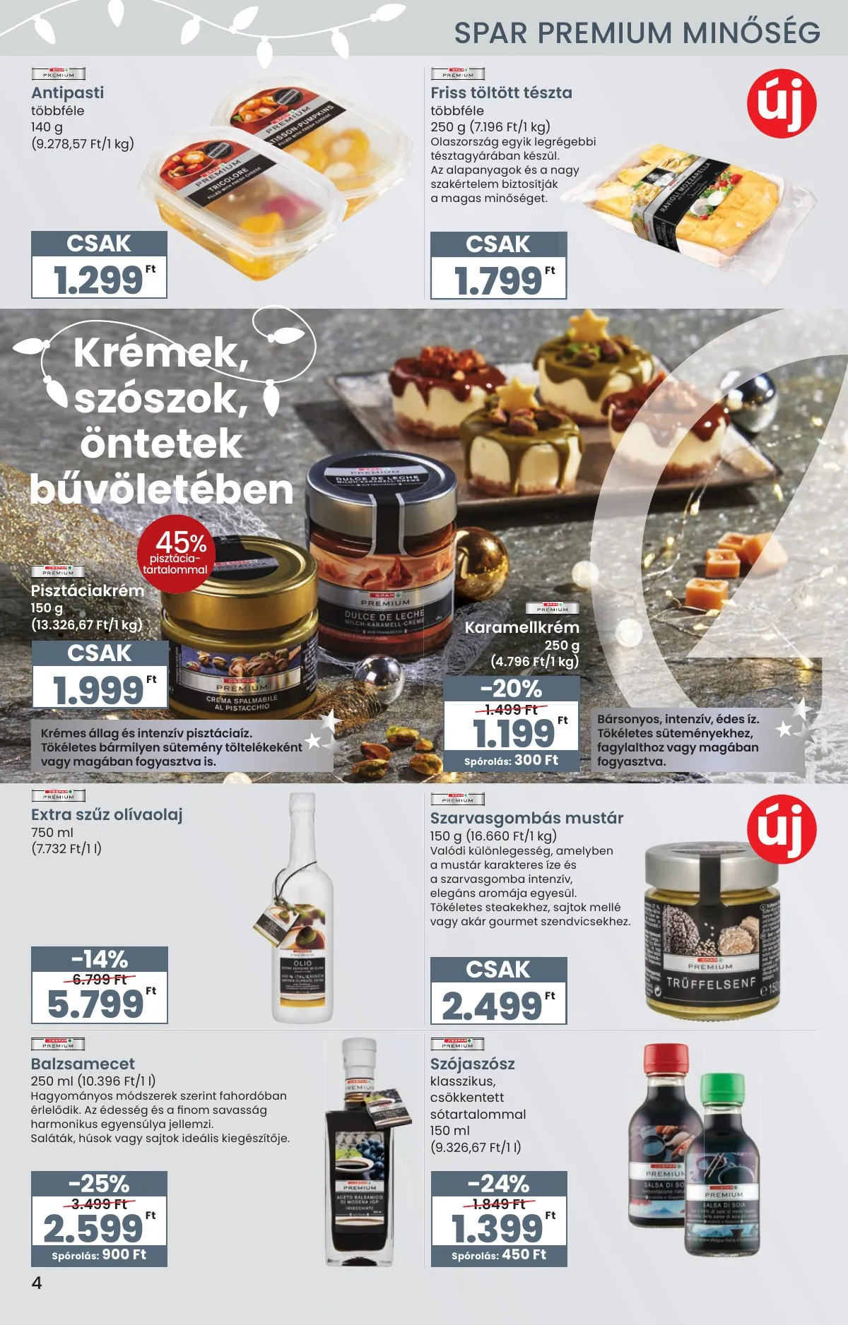 Spar akciós újság Karácsonyi Inyenc 11.27–12.27 – 4. oldal