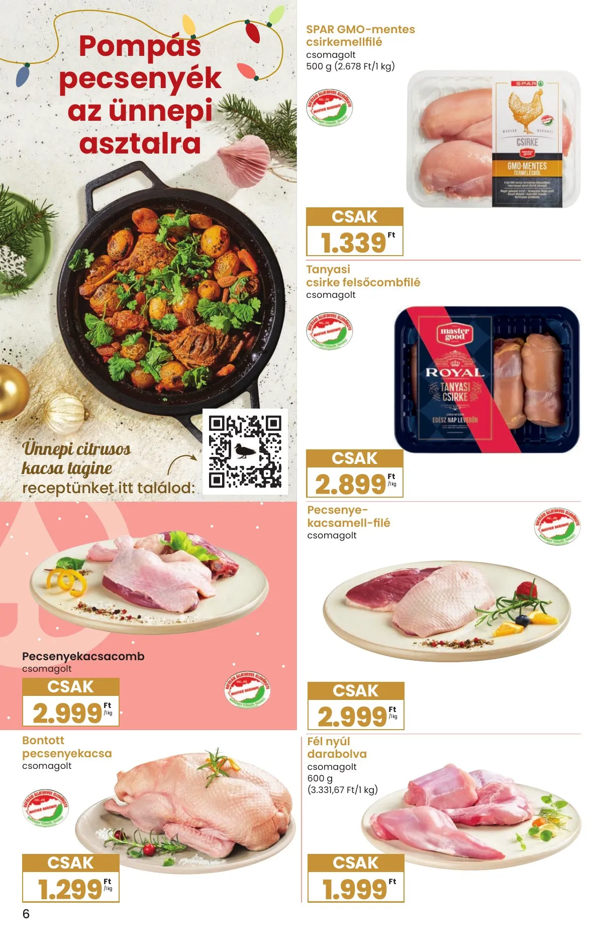Spar akciós újság Karácsonyi Inyenc 11.27–12.27 – 6. oldal