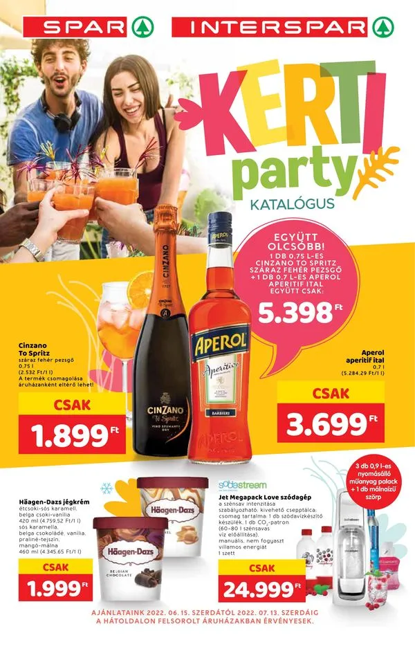 Spar akciós újság Kerti party 06.15–07.13