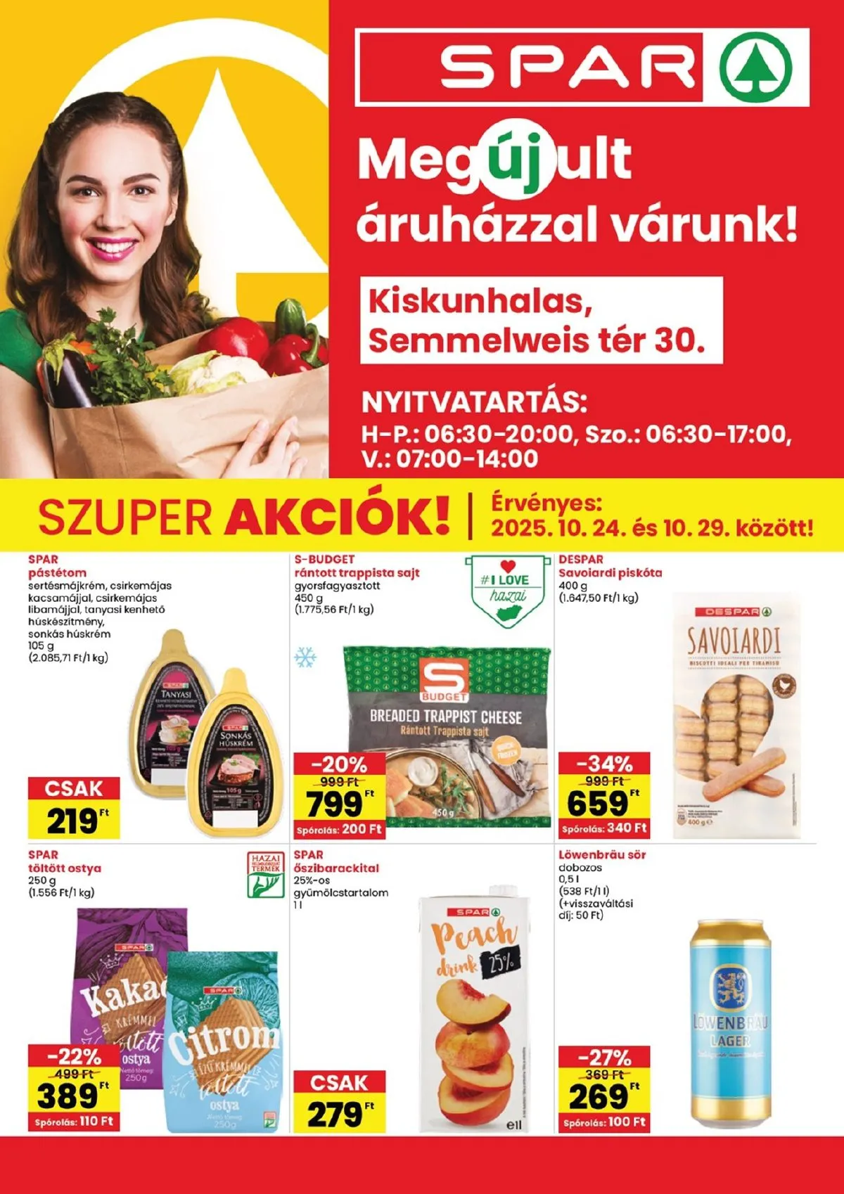 Spar akciós újság Kiskunhalas megujulas 10.24–10.29