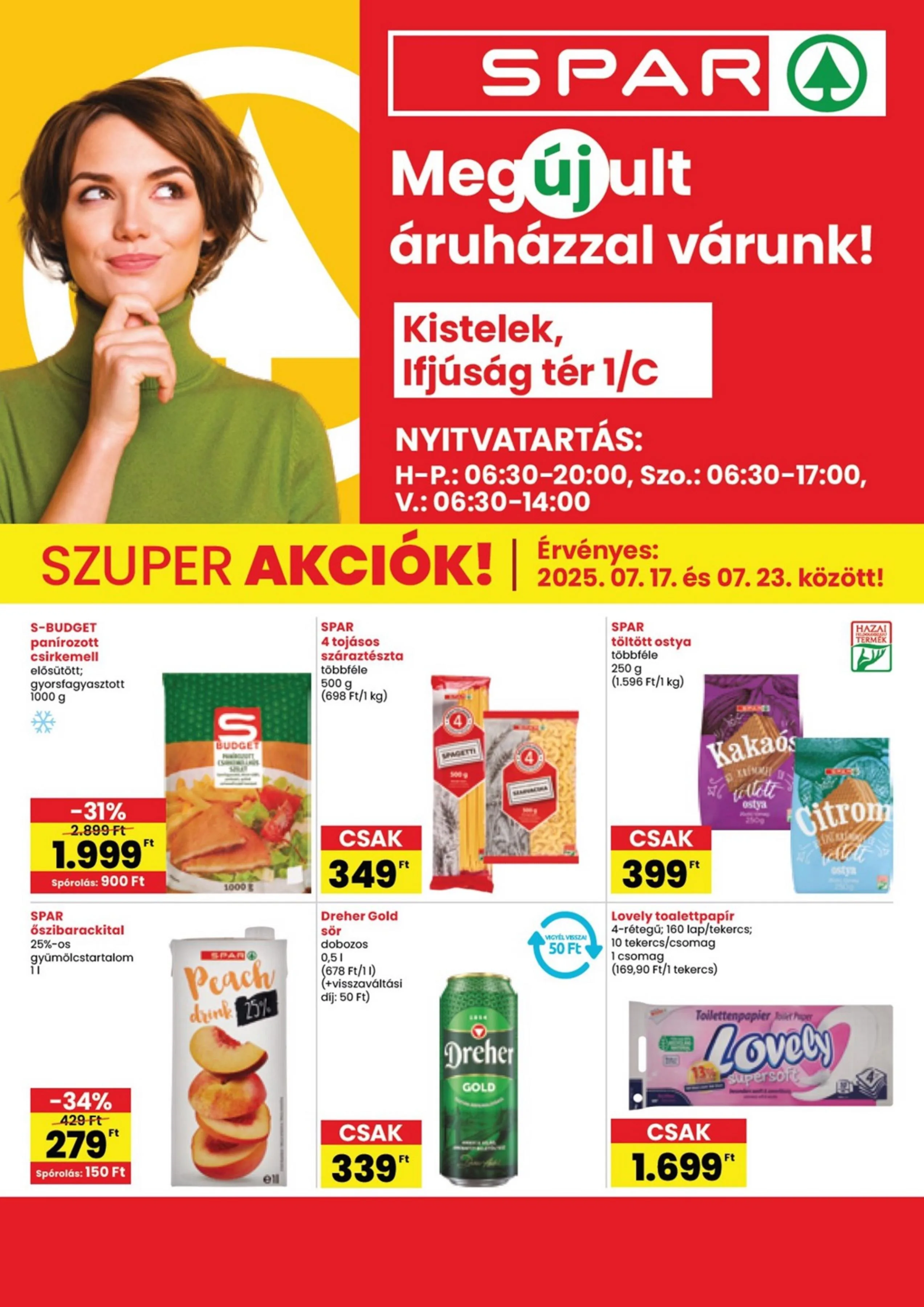 Spar akciós újság Kistelek Megujulas 07.17–07.23