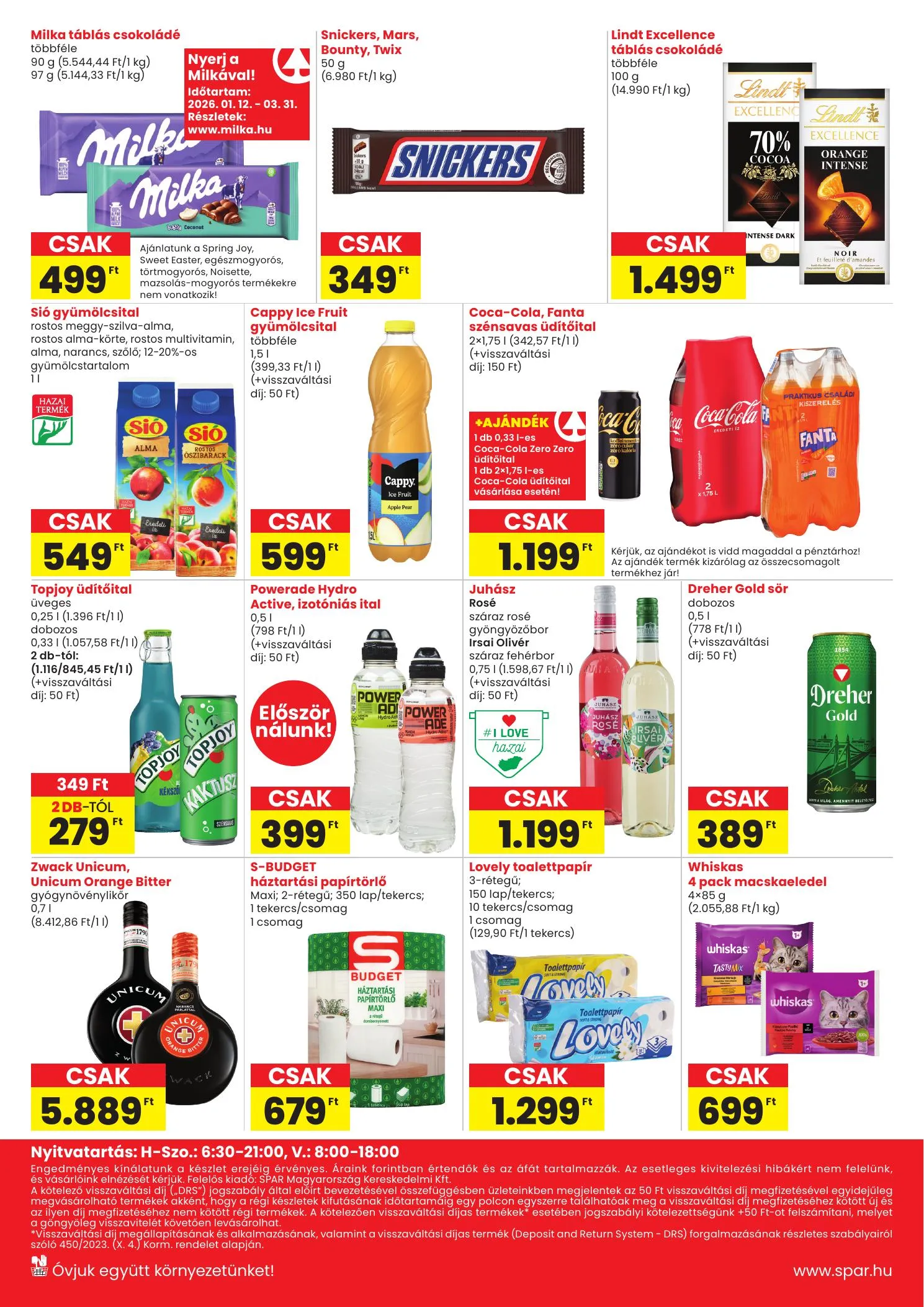 Spar akciós újság Market bp thokoly ut megujulas 03.19–03.25 – 4. oldal