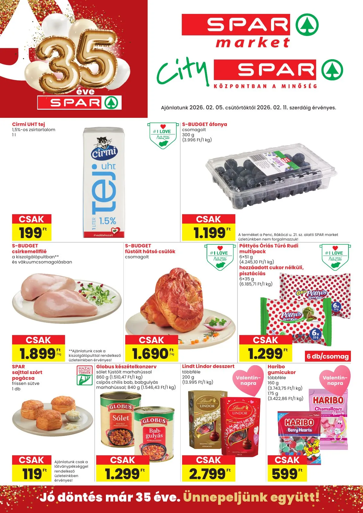 Spar akciós újság Market és City Spar 02.05–02.11
