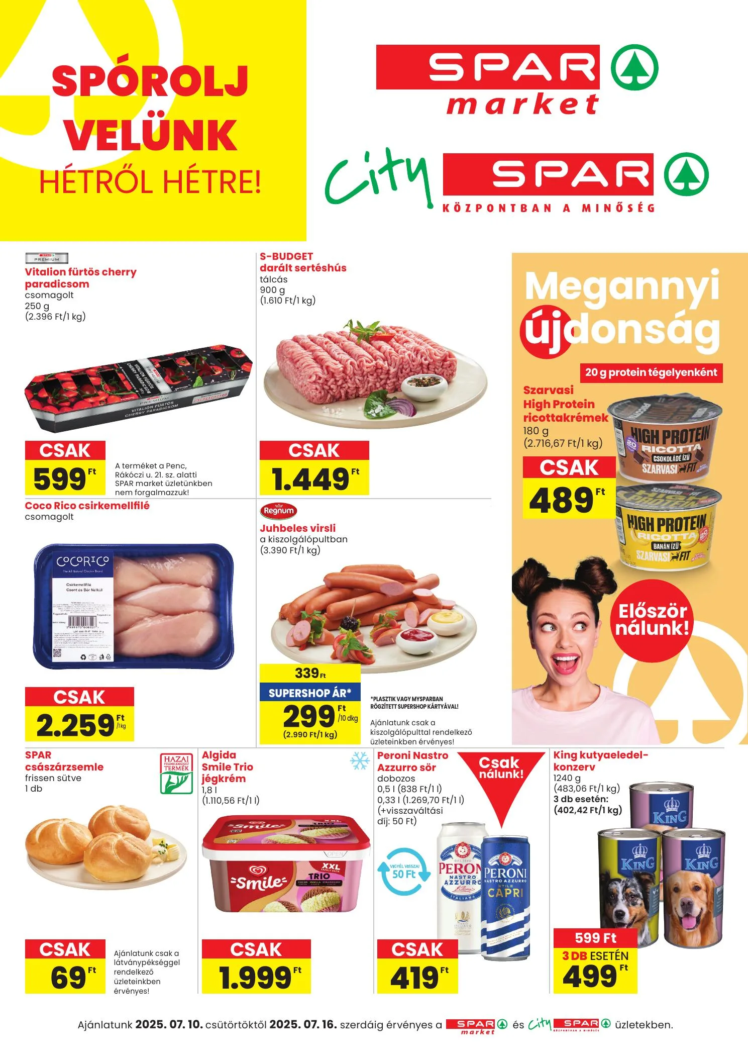 Spar akciós újság Market és City Spar 07.10–07.16