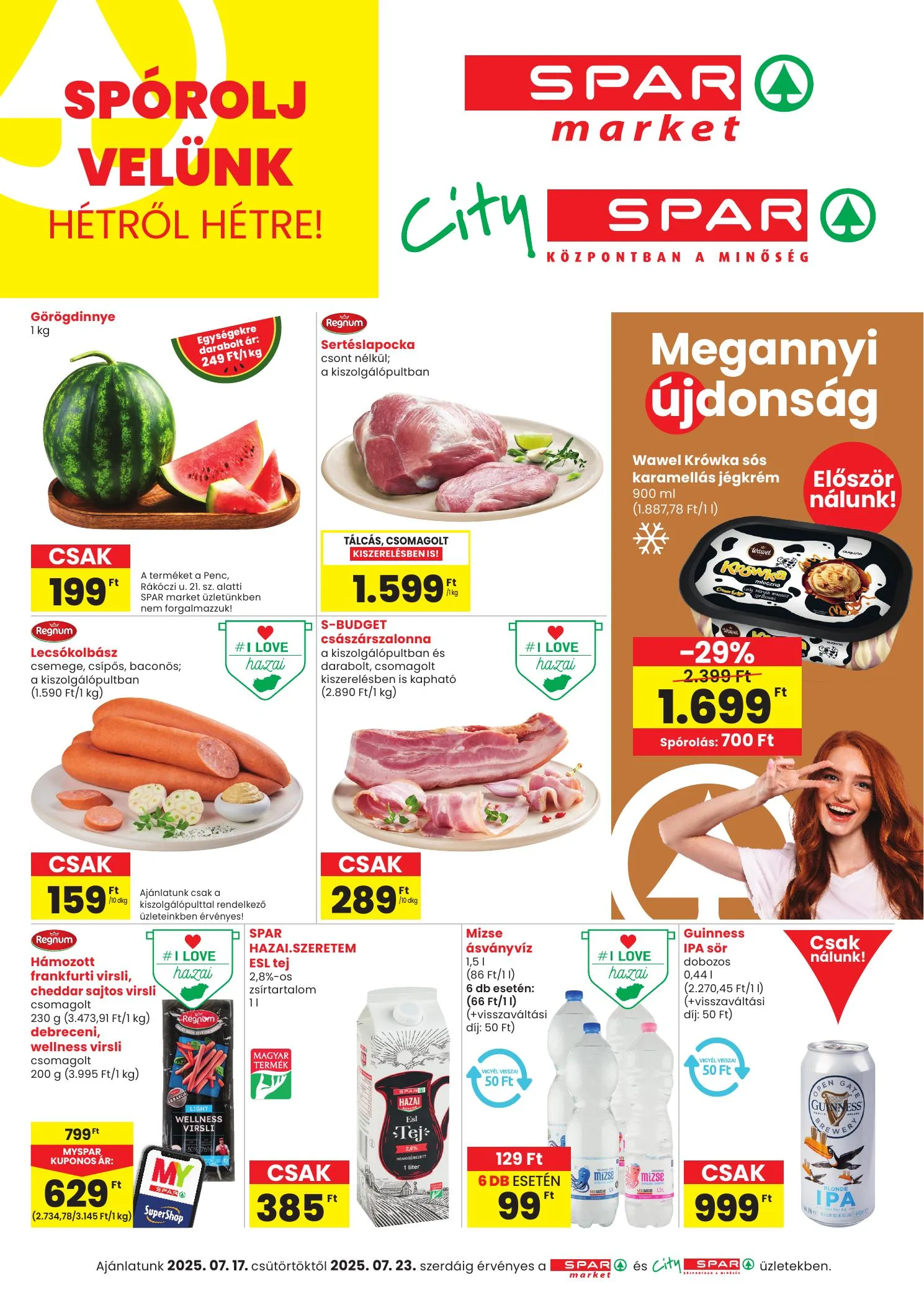 Spar akciós újság Market és City Spar 07.17–07.23