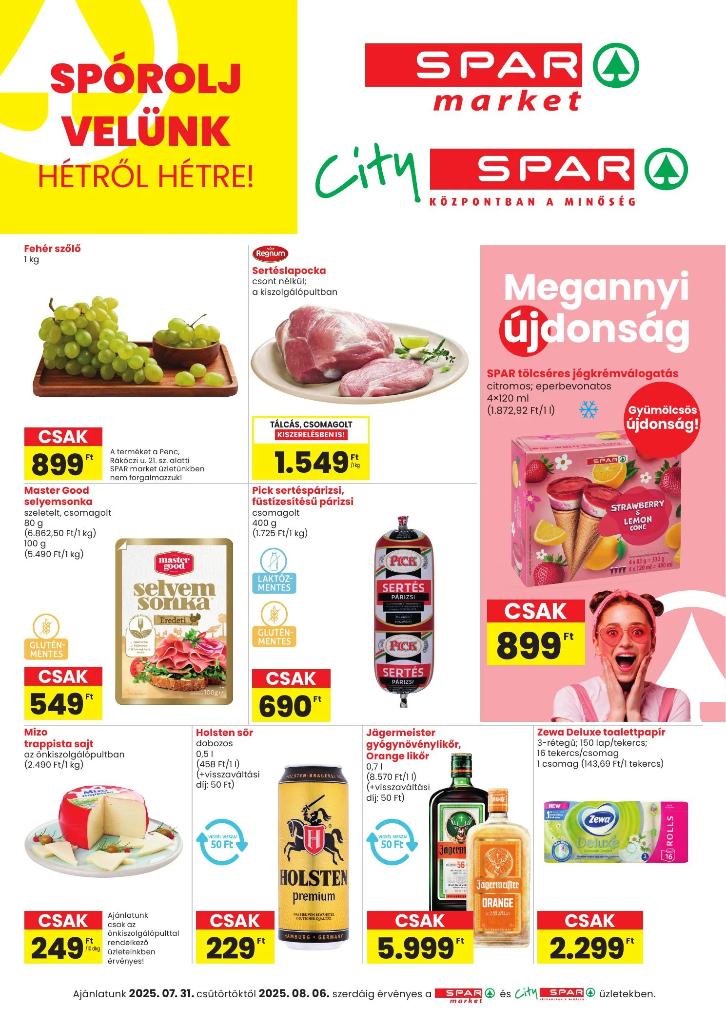 Spar akciós újság Market és City Spar 07.31–08.06