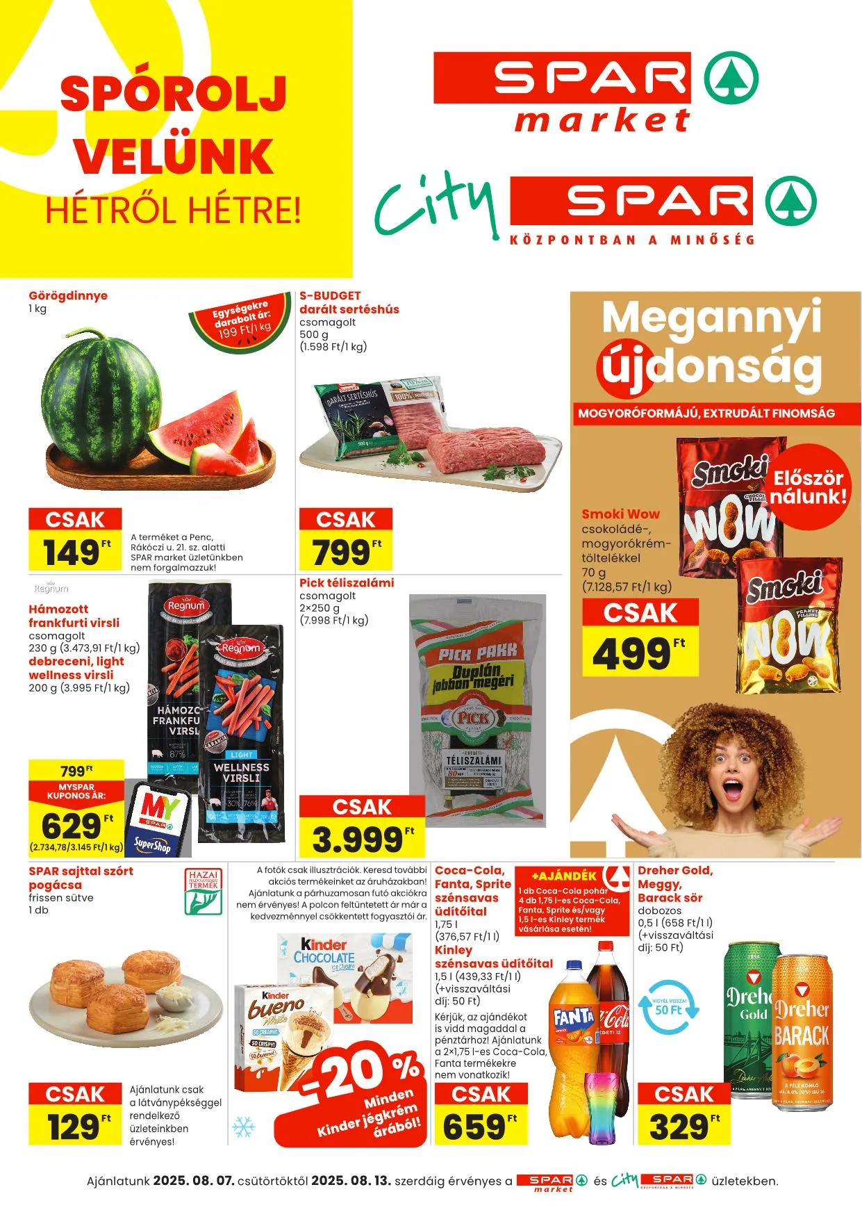 Spar akciós újság Market és City Spar 08.07–08.13