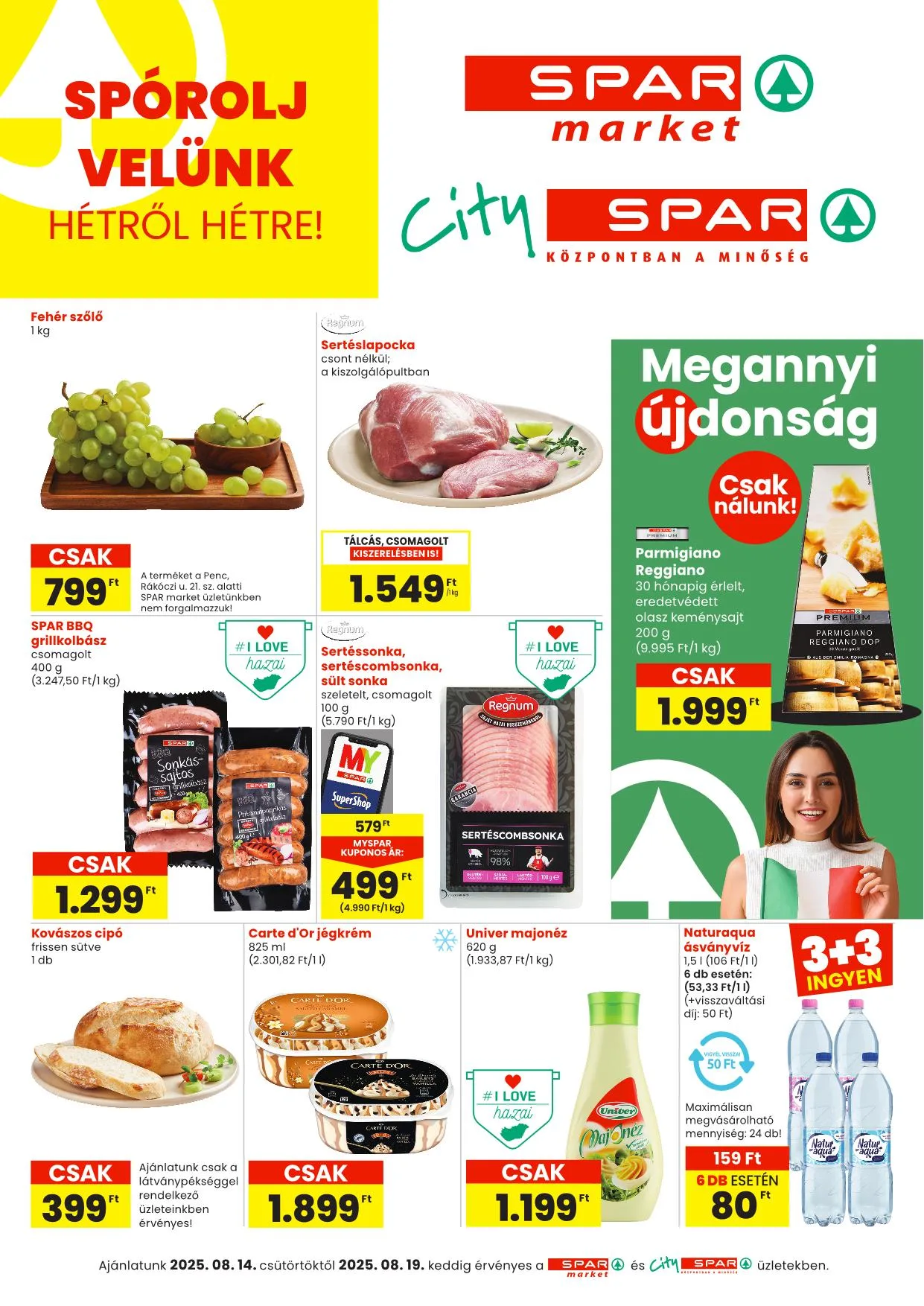 Spar akciós újság Market és city spar 08.14–08.19