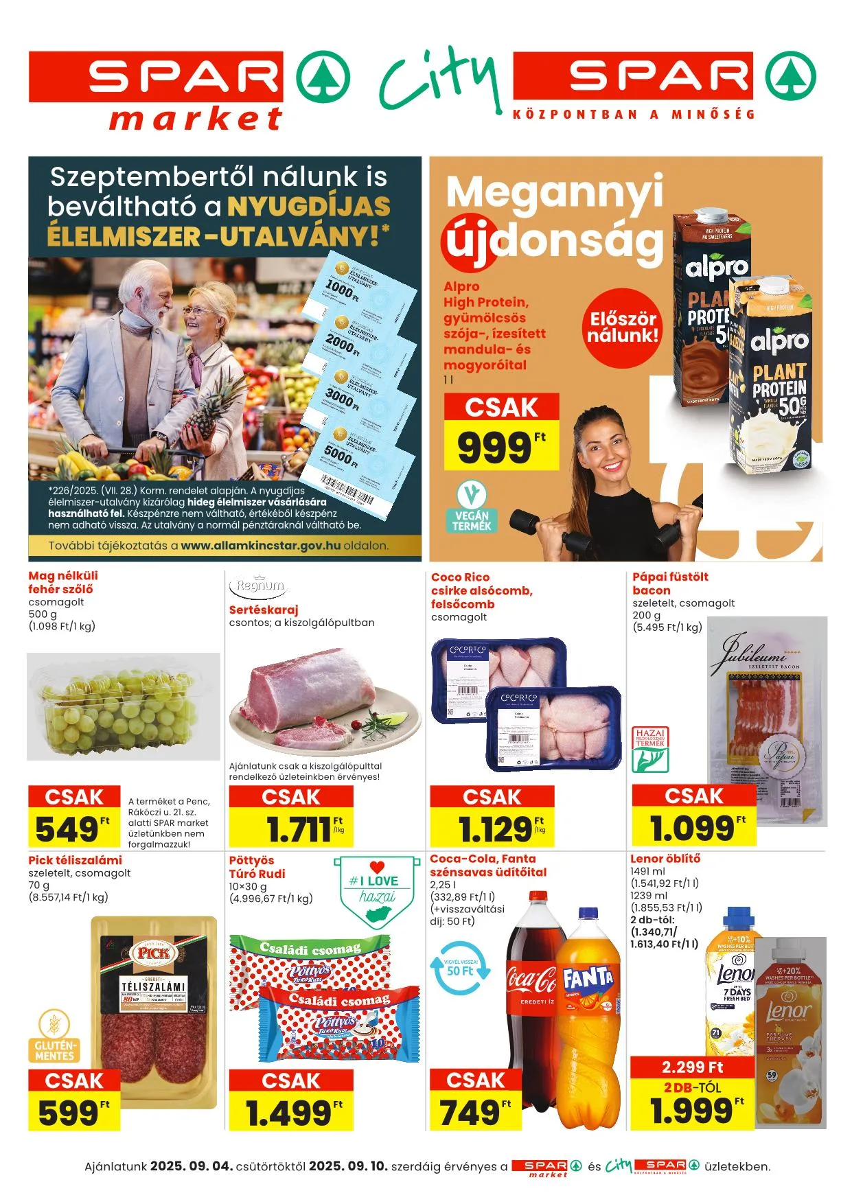 Spar akciós újság Market és city spar 09.04–09.10