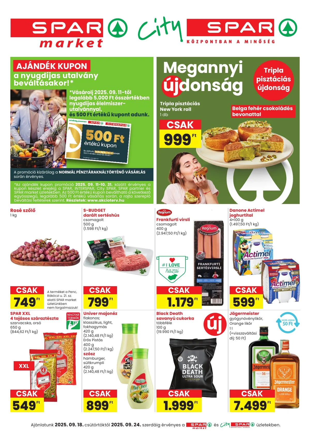 Spar akciós újság Market és City Spar 09.18–09.24