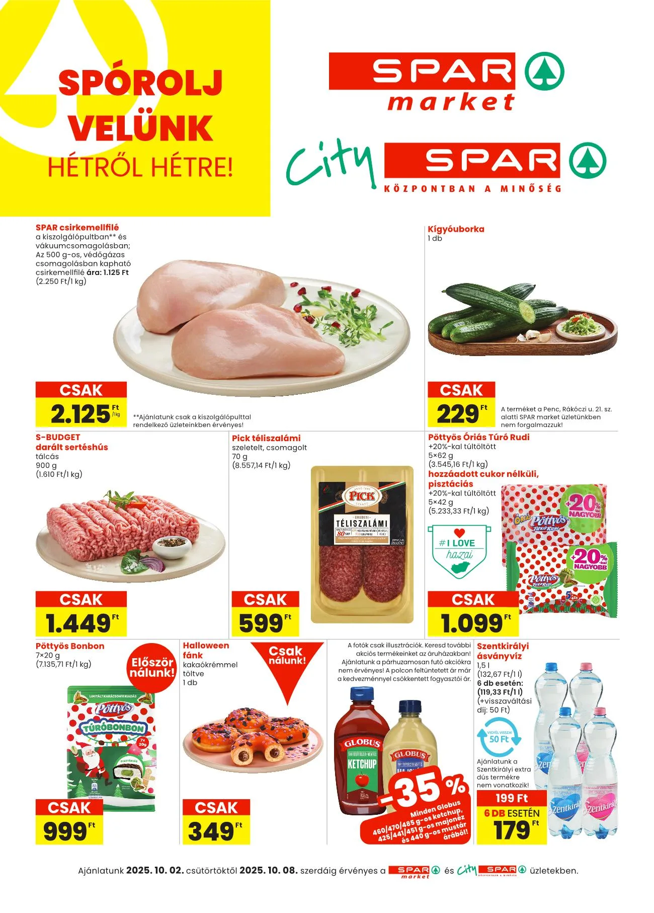 Spar akciós újság Market és city spar 10.02–10.08