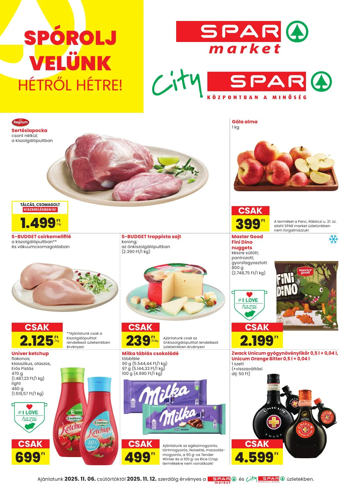 Spar akciós újság Market és City Spar 11.06–11.12