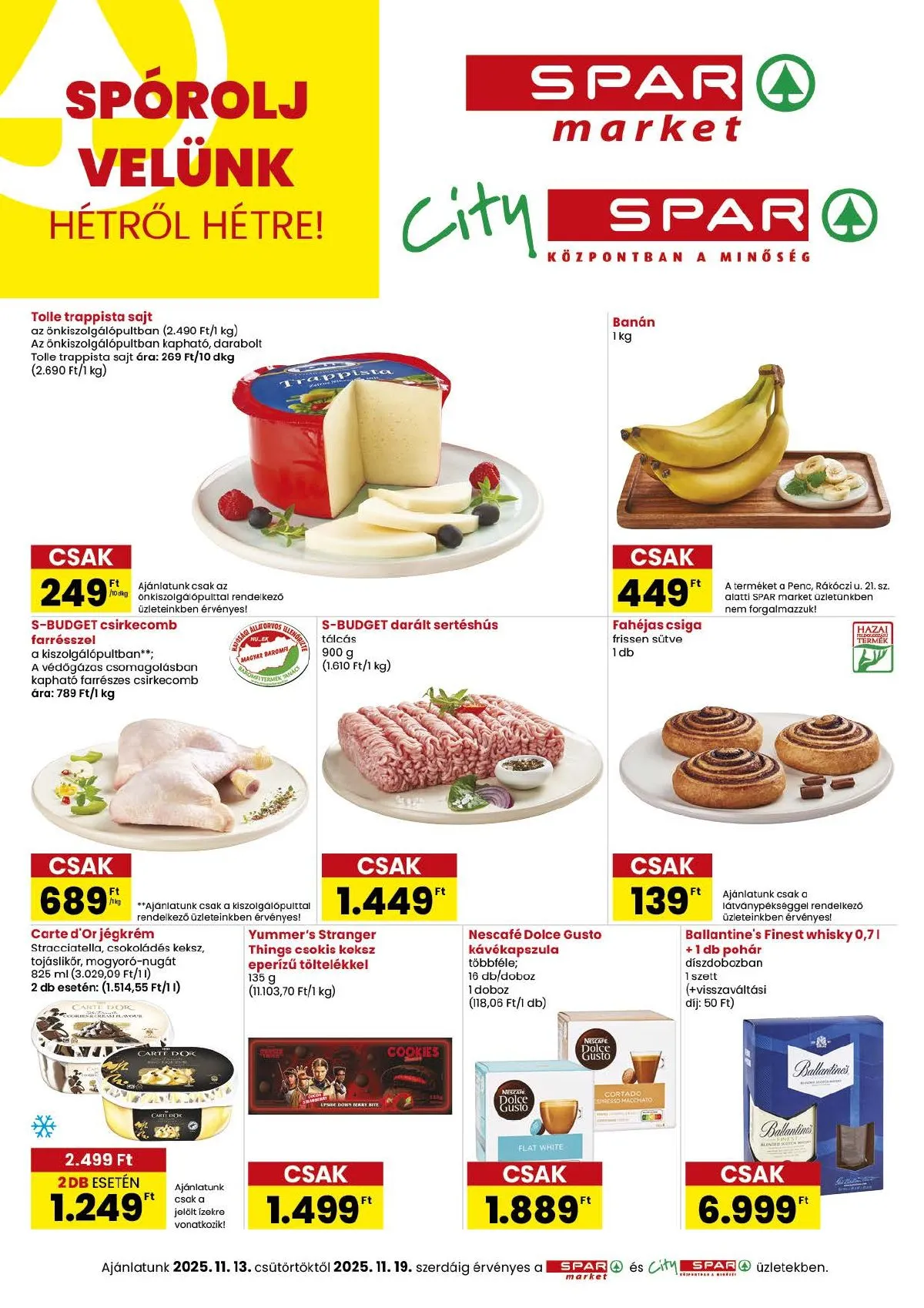 Spar akciós újság Market és City Spar 11.13–11.19