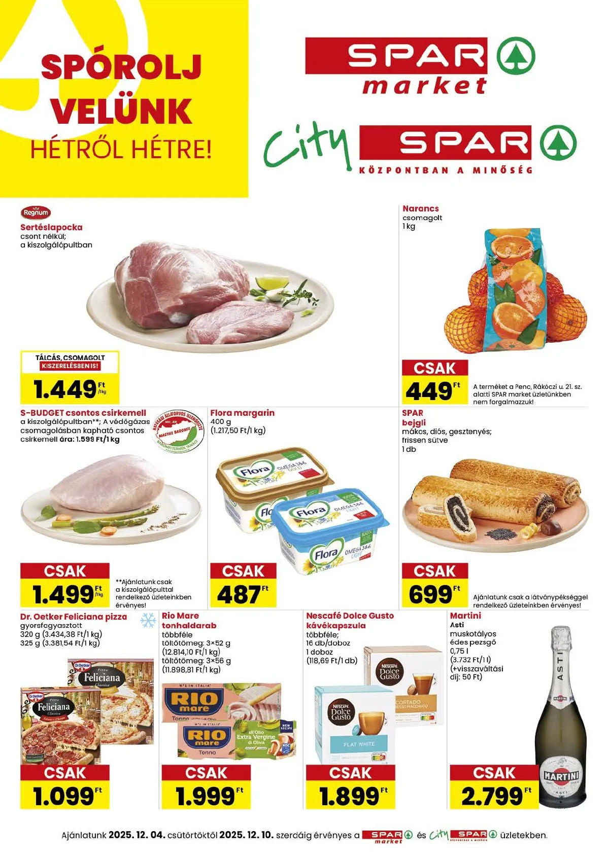 Spar akciós újság Market és City Spar 12.04–12.10
