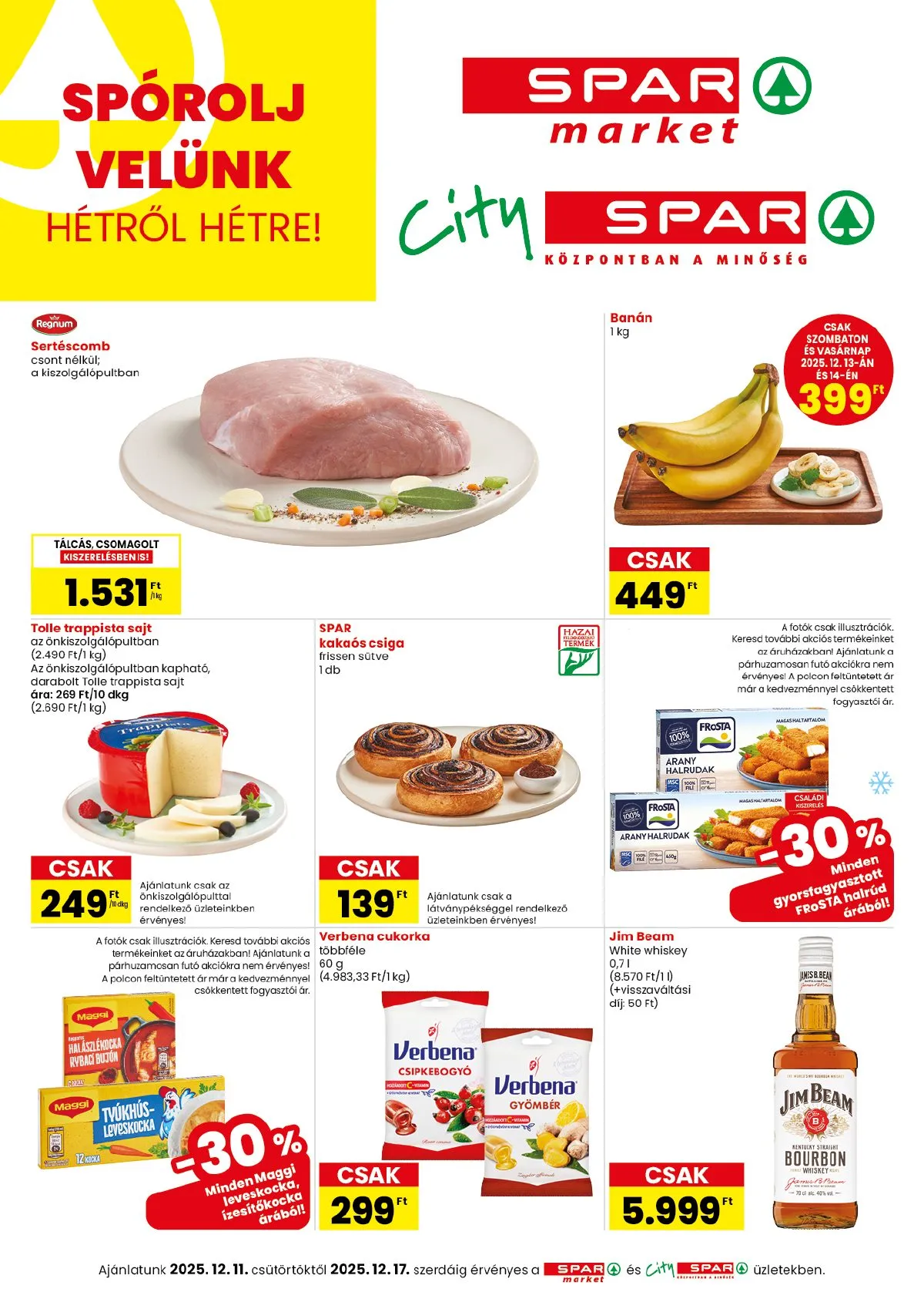 Spar akciós újság Market és City Spar 12.11–12.17