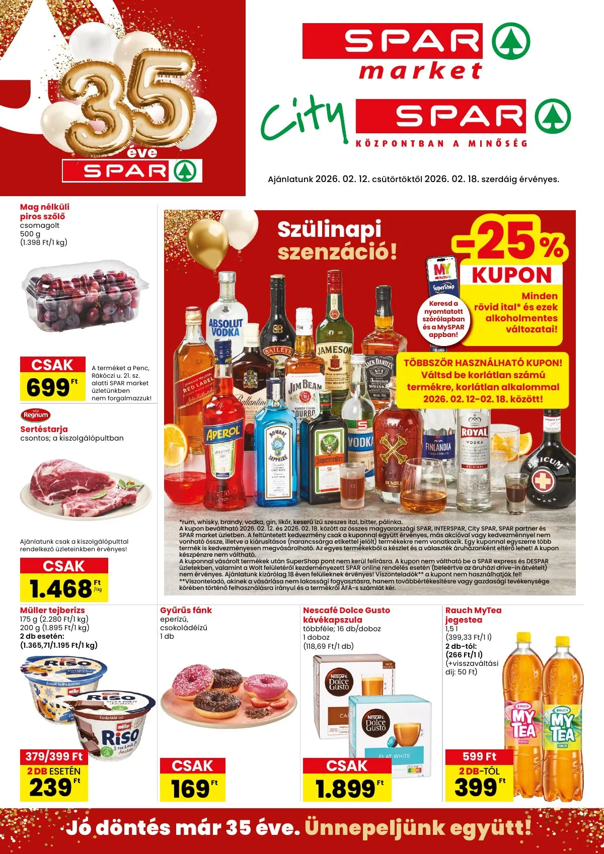 Spar akciós újság Market és City Spar 02.12–02.18