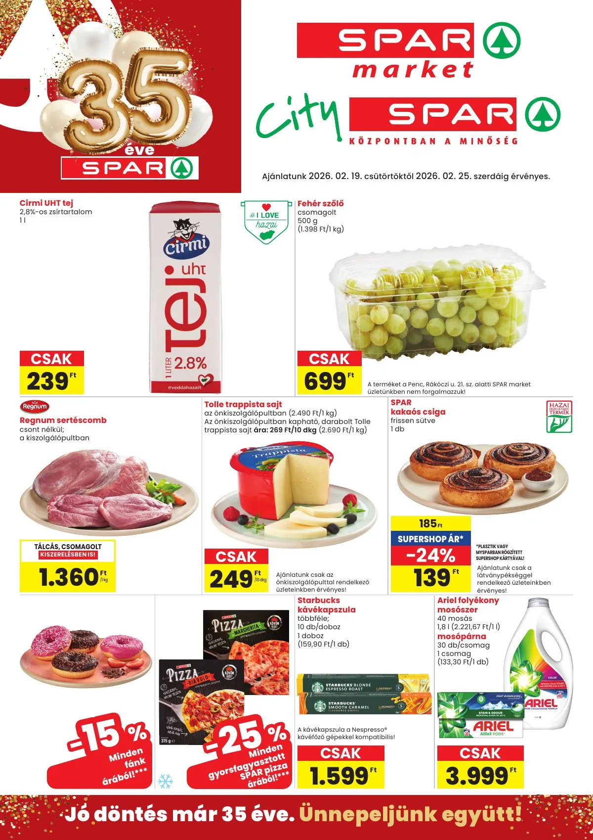 Spar akciós újság Market és City Spar 02.19–02.25