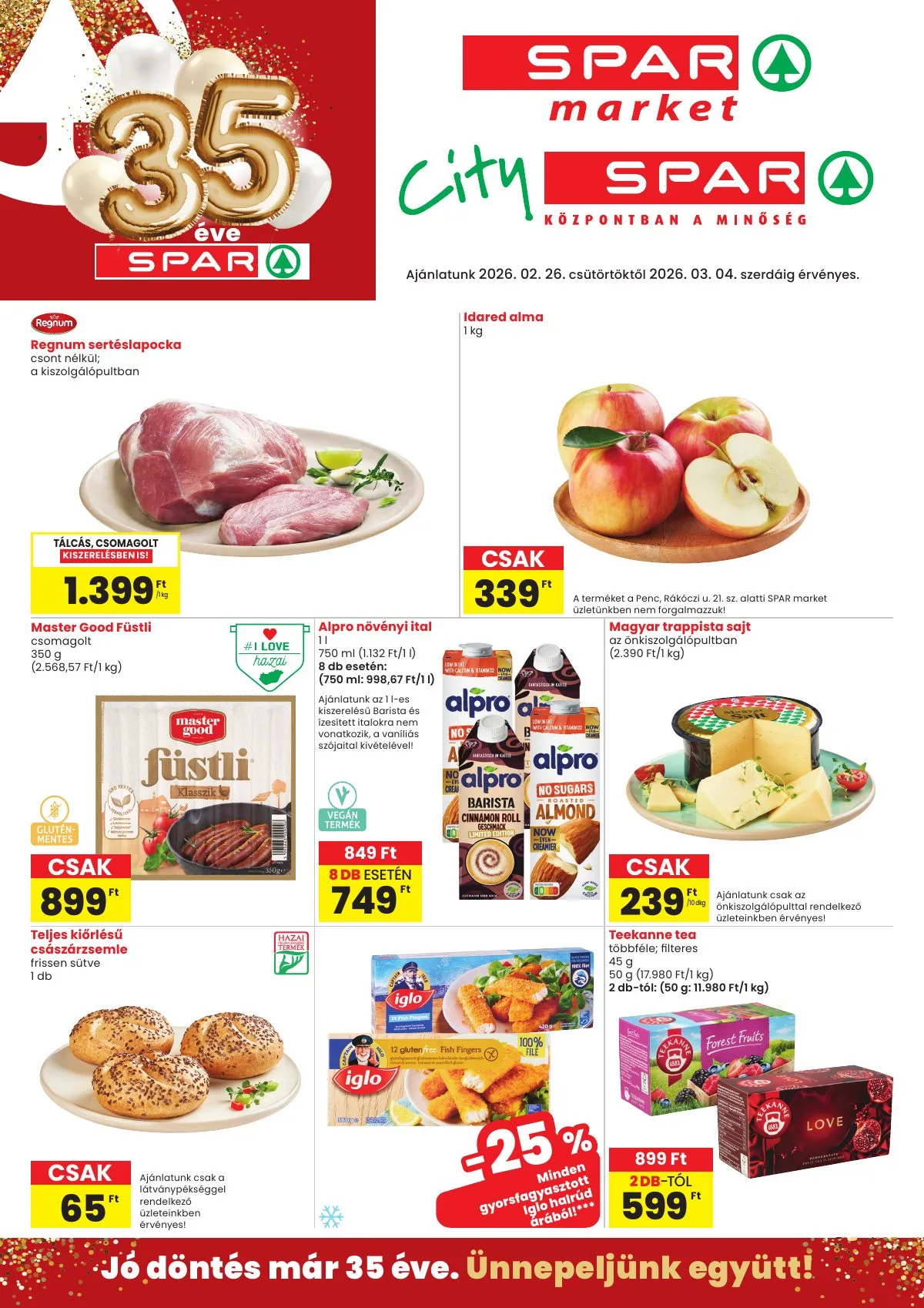 Spar akciós újság Market és City Spar 02.26–03.04