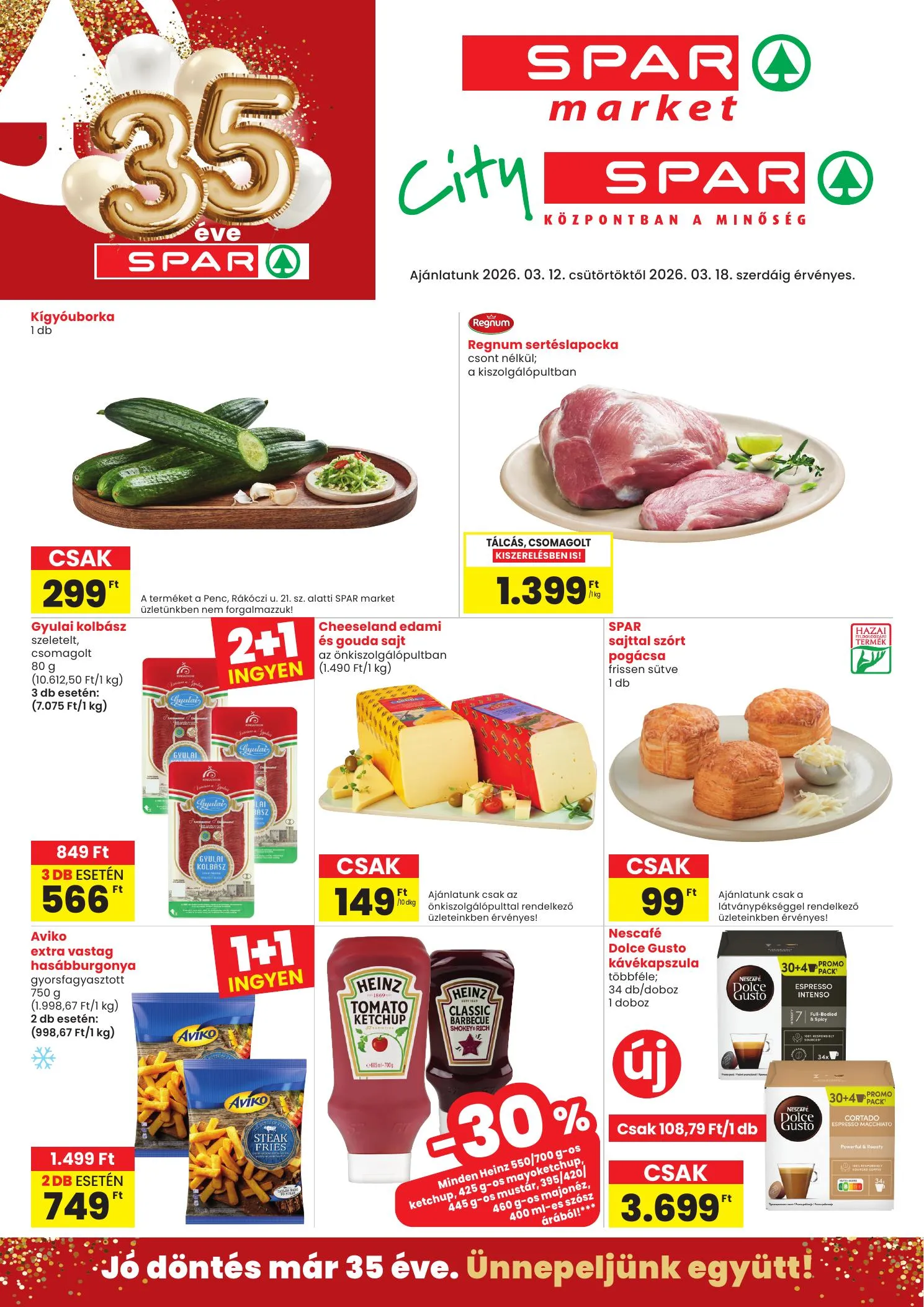 Spar akciós újság Market és City Spar 03.12–03.18